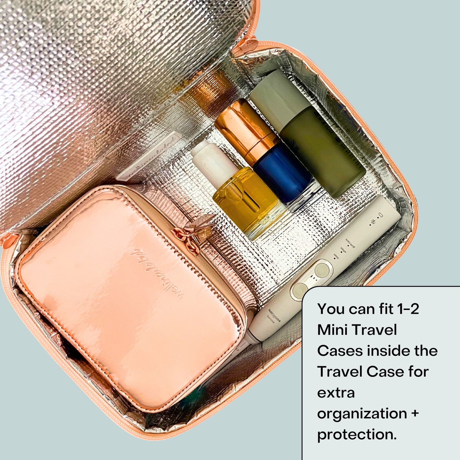 Lifestyle image of Wellinsulated Performance Travel Case variant: Rose Gold