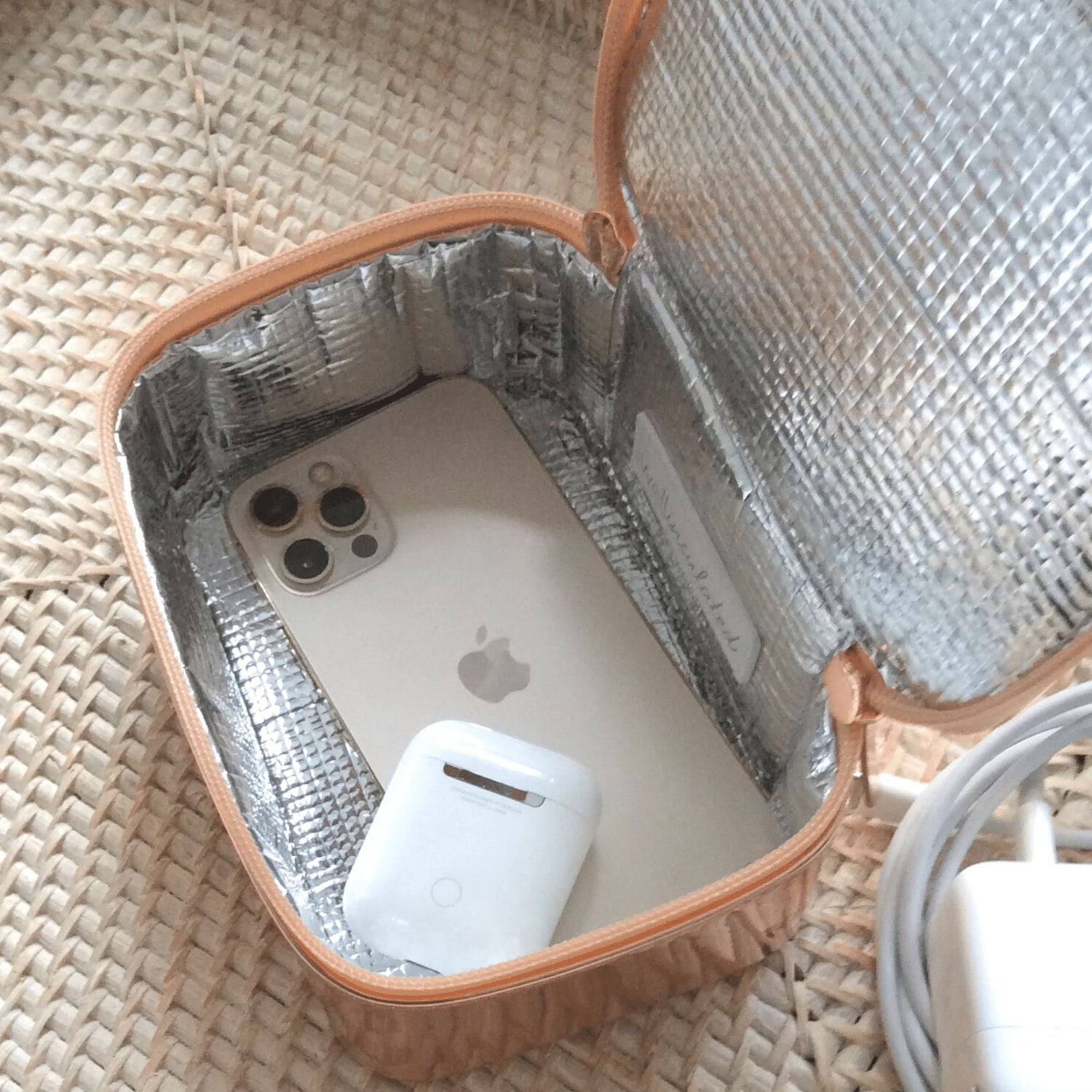 Lifestyle image of Wellinsulated Performance Mini Travel Case variant: Rose Gold