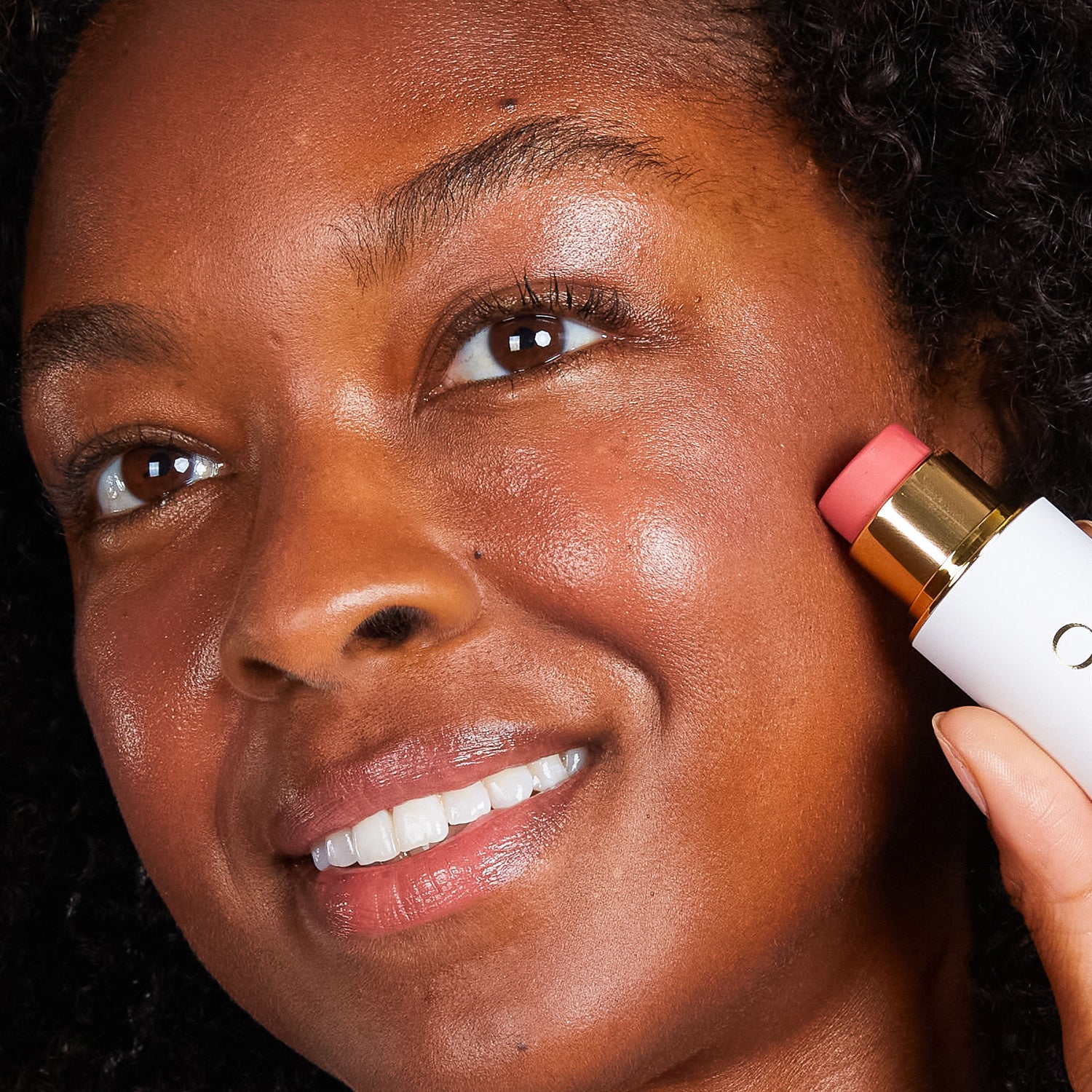 Model image of Ogee Sculpted Face Stick variant: Rose Quartz