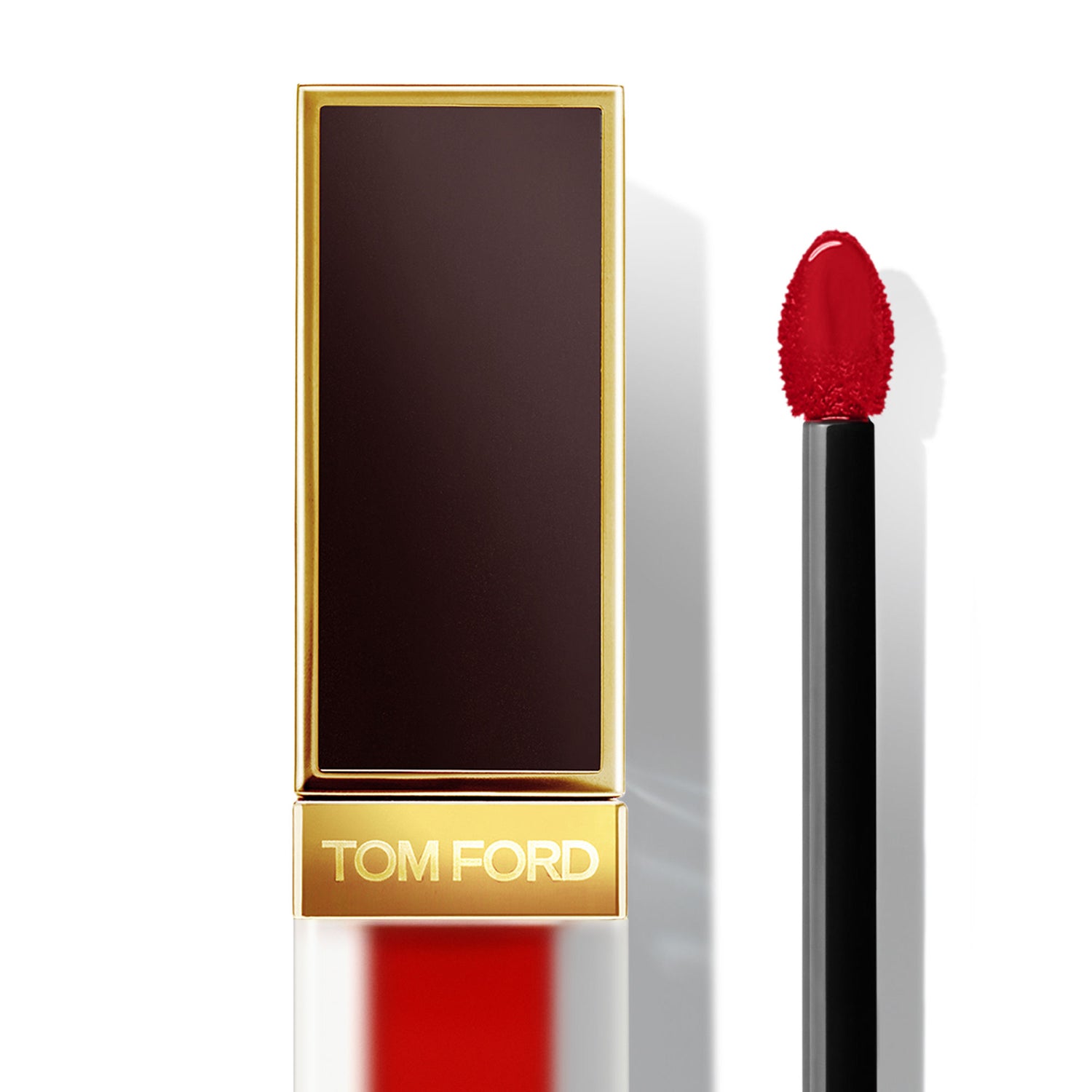 Image of an open Tom Ford Liquid Lip Luxe Matte variant: Scarlet Rouge