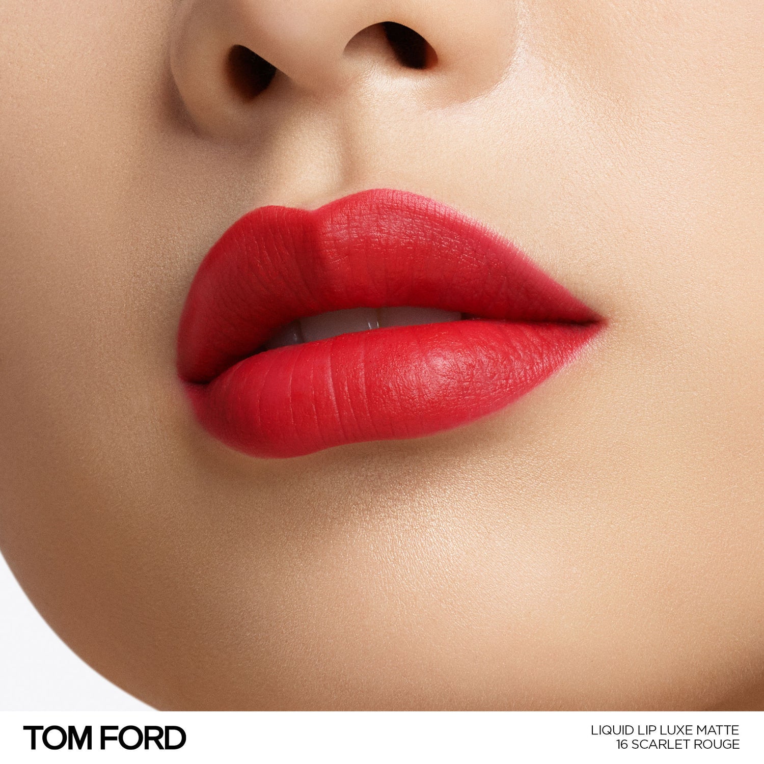 Model image of Tom Ford Liquid Lip Luxe Matte variant: Scarlet Rouge