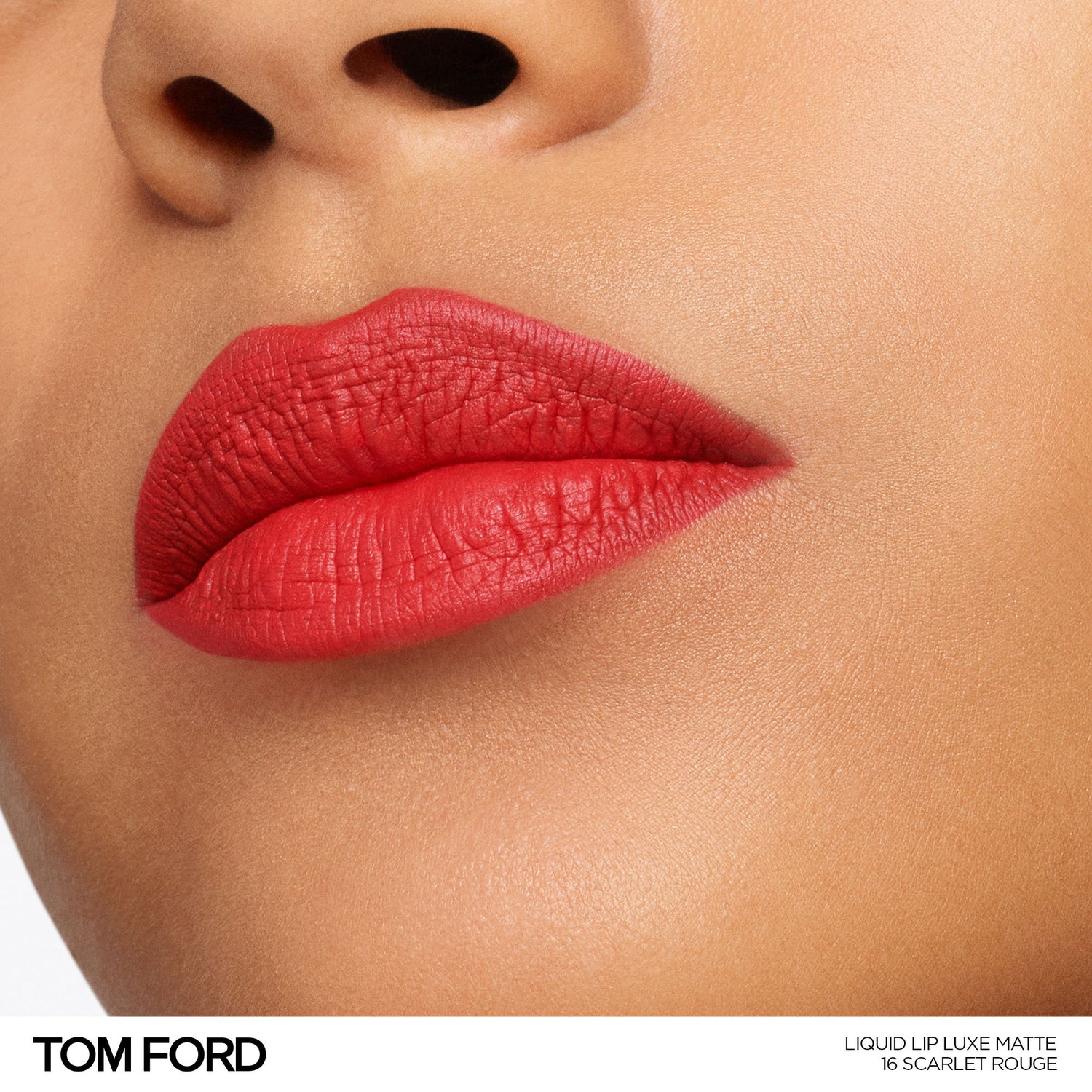 Model image of Tom Ford Liquid Lip Luxe Matte variant: Scarlet Rouge