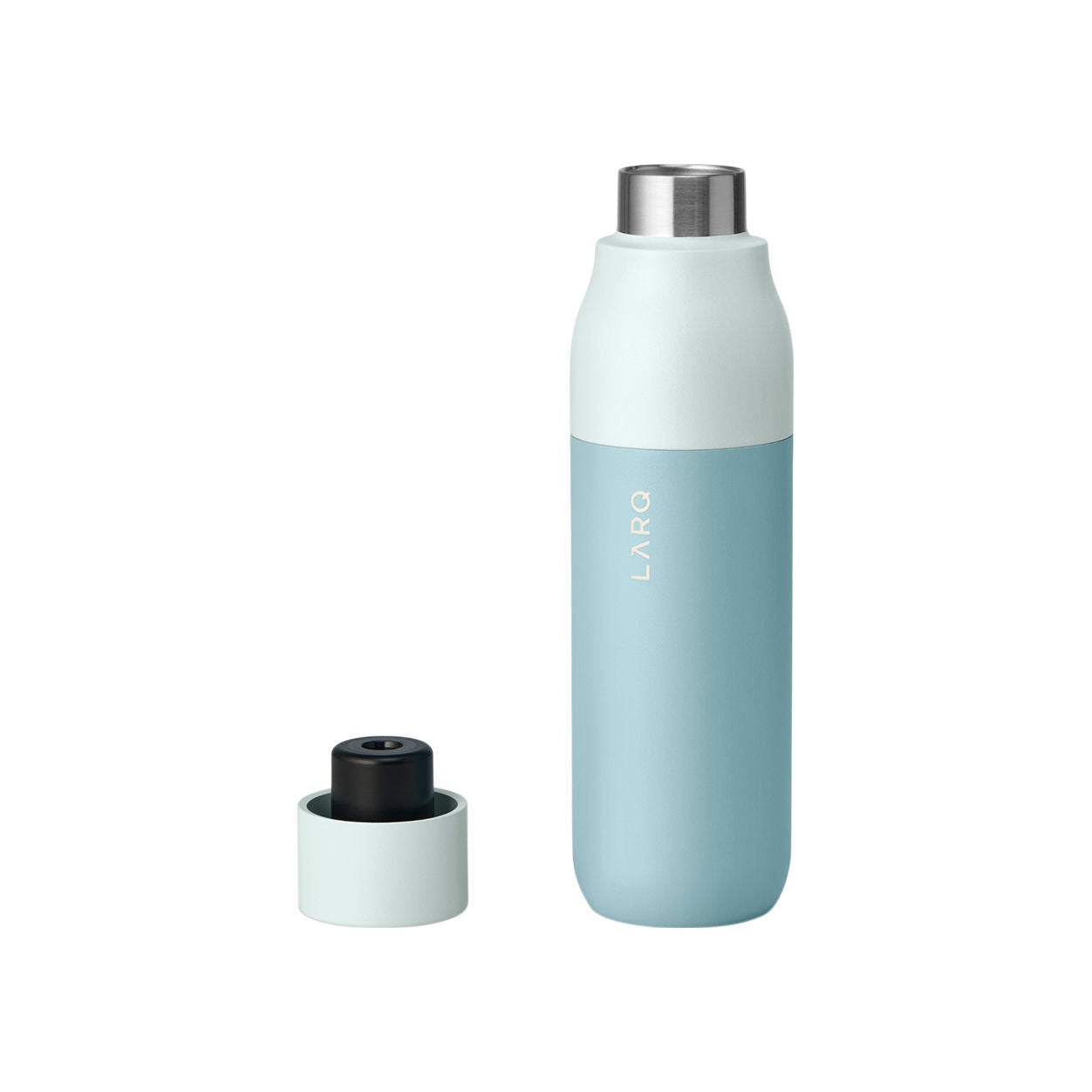 Image of an open Larq Bottle PureVis variant: Seaside Mint