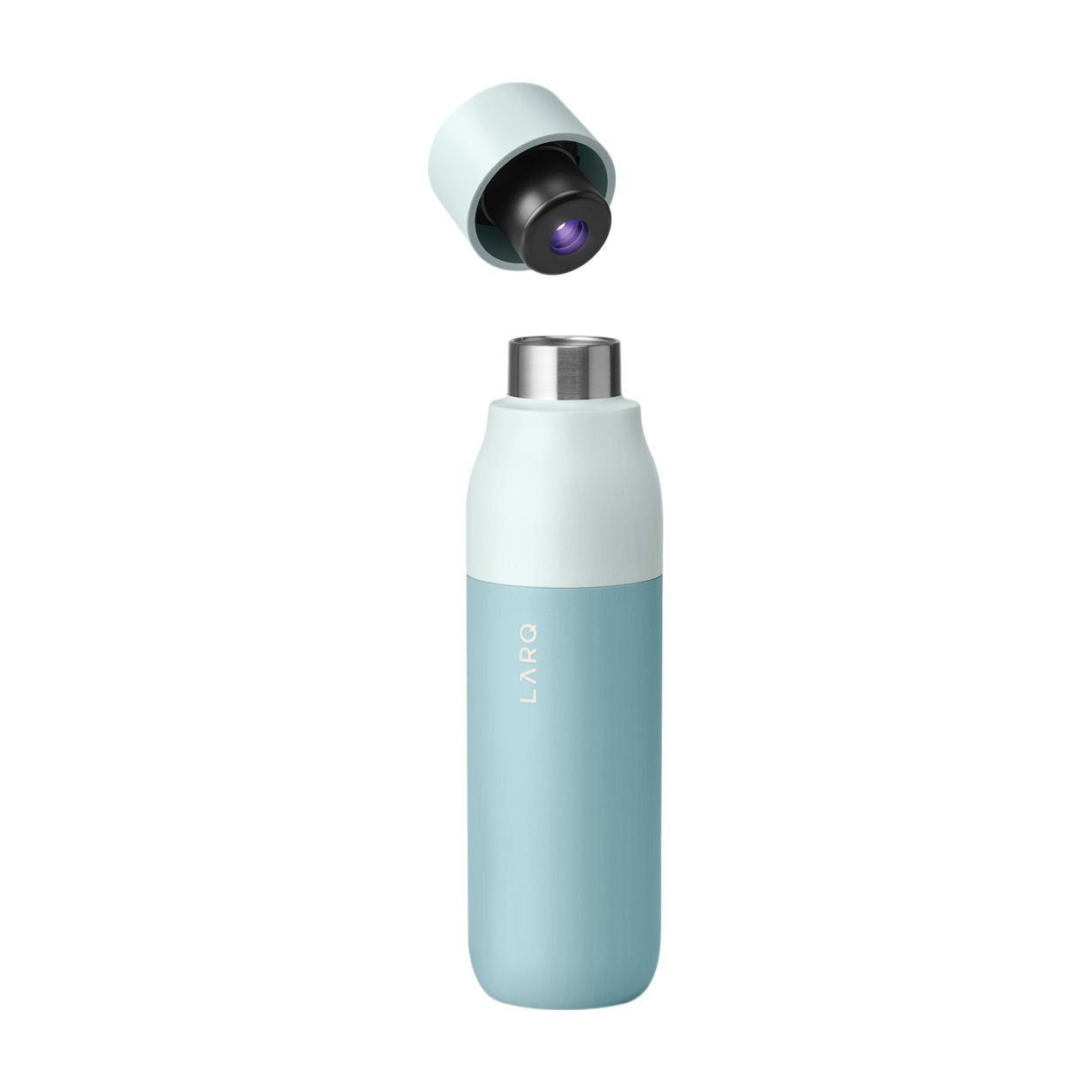 Image of an open Larq Bottle PureVis variant: Seaside Mint