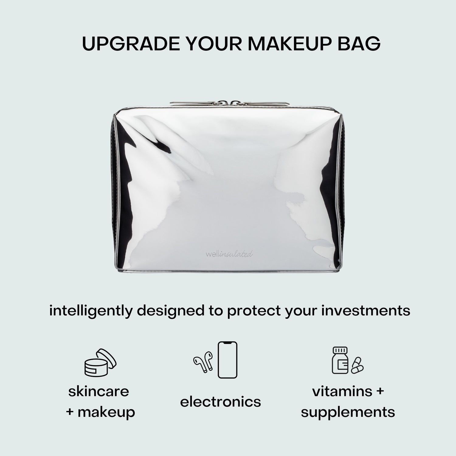Lifestyle image of Wellinsulated Performance Beauty Bag Large variant: Silver