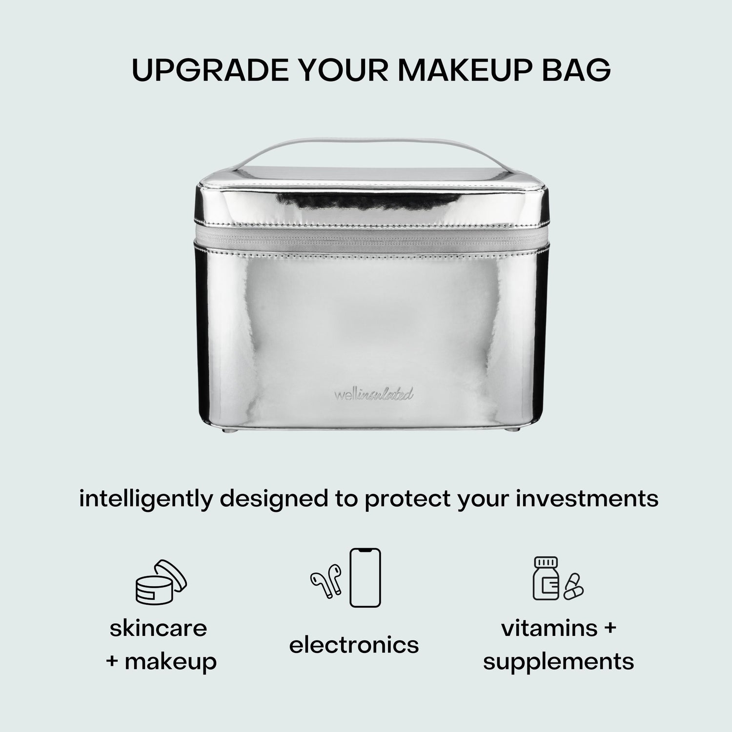 Lifestyle image of Wellinsulated Performance Beauty Case variant: Silver