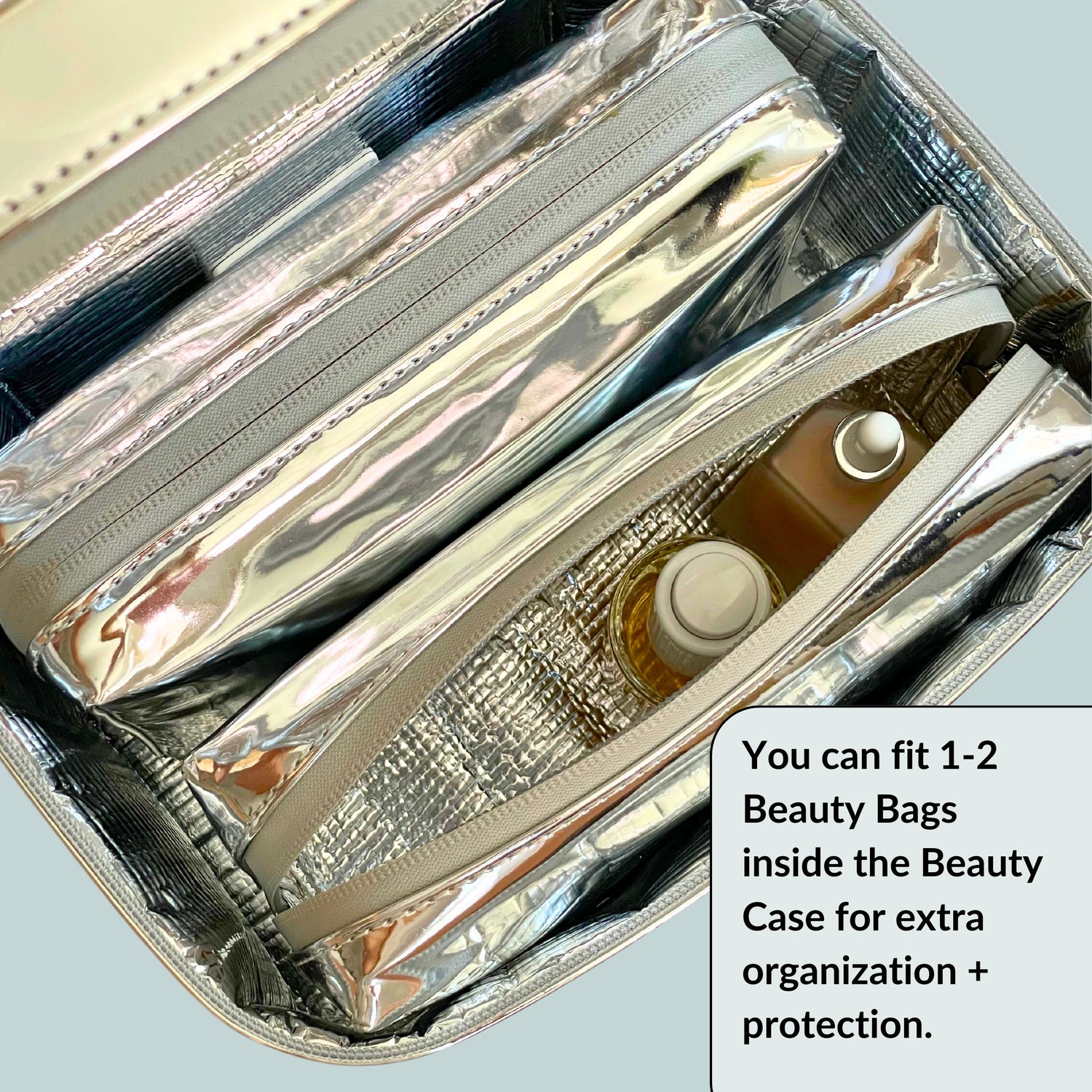 Model image of Wellinsulated Performance Beauty Bag variant: Silver