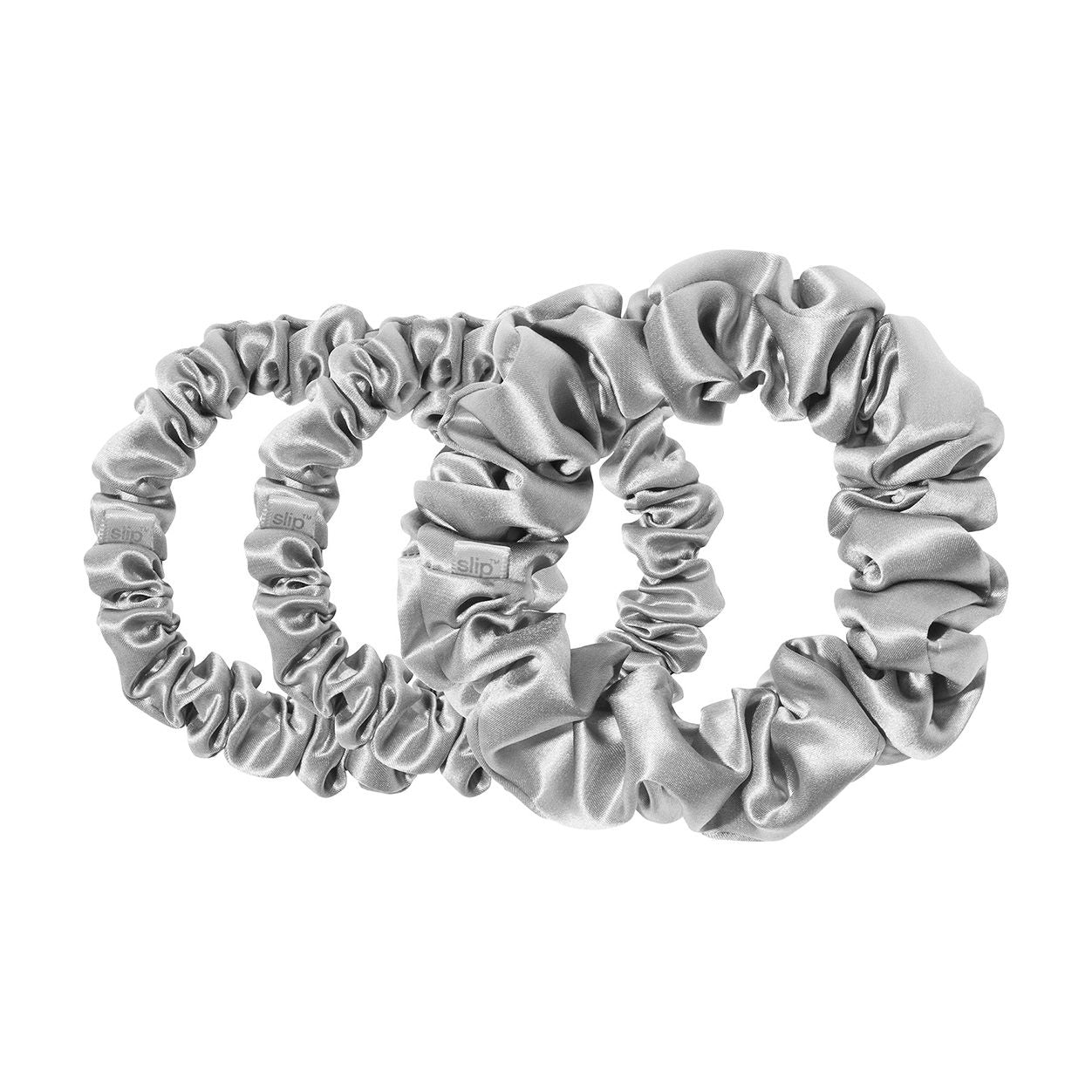Image of an open Slip Back to Basics Assorted Scrunchies variant: Silver