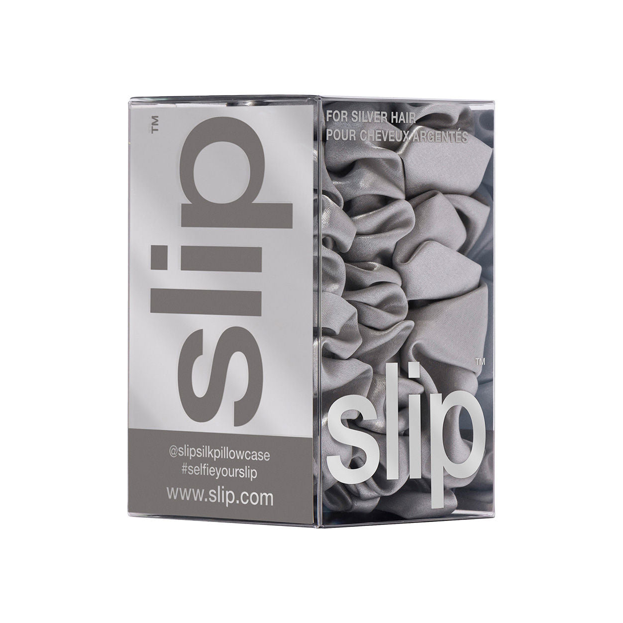 Side image of Slip Back to Basics Assorted Scrunchies variant: Silver