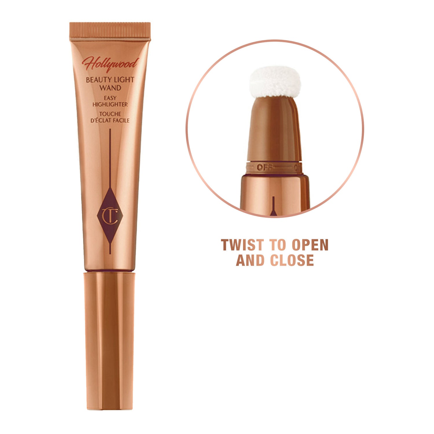 Model image of Charlotte Tilbury Beauty Light Wand variant: Spotlight