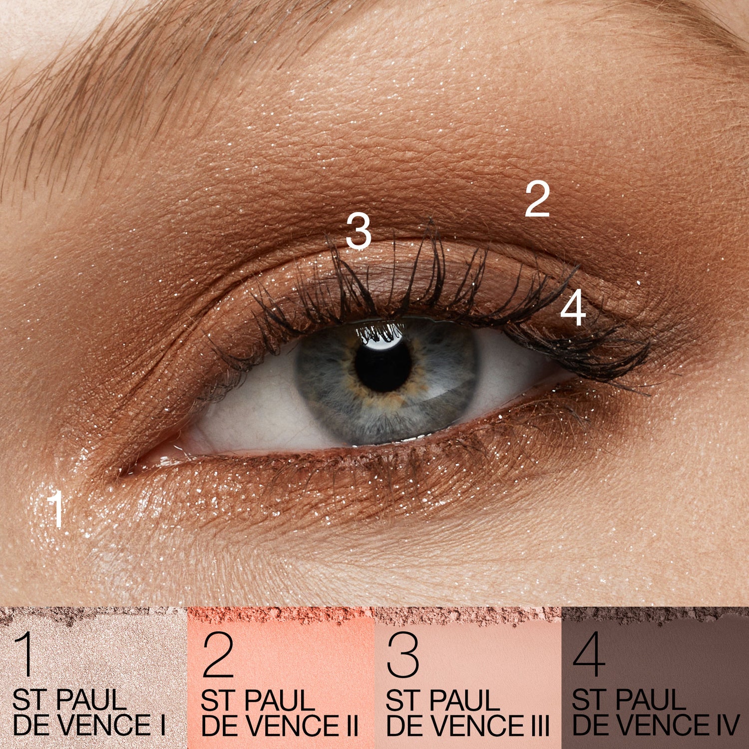 Model image of Nars Quad Eyeshadow variant: St Paul De Vence