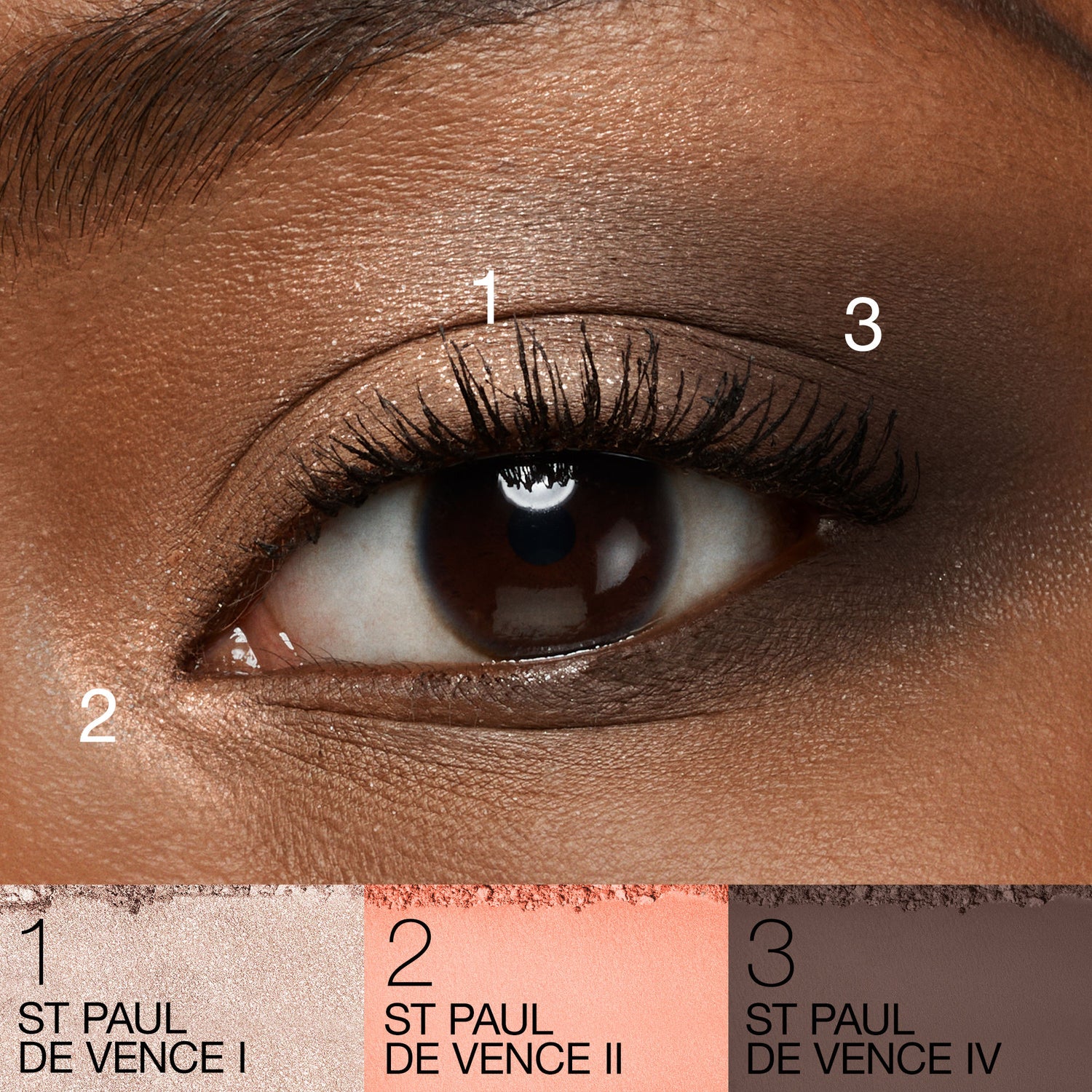 Model image of Nars Quad Eyeshadow variant: St Paul De Vence