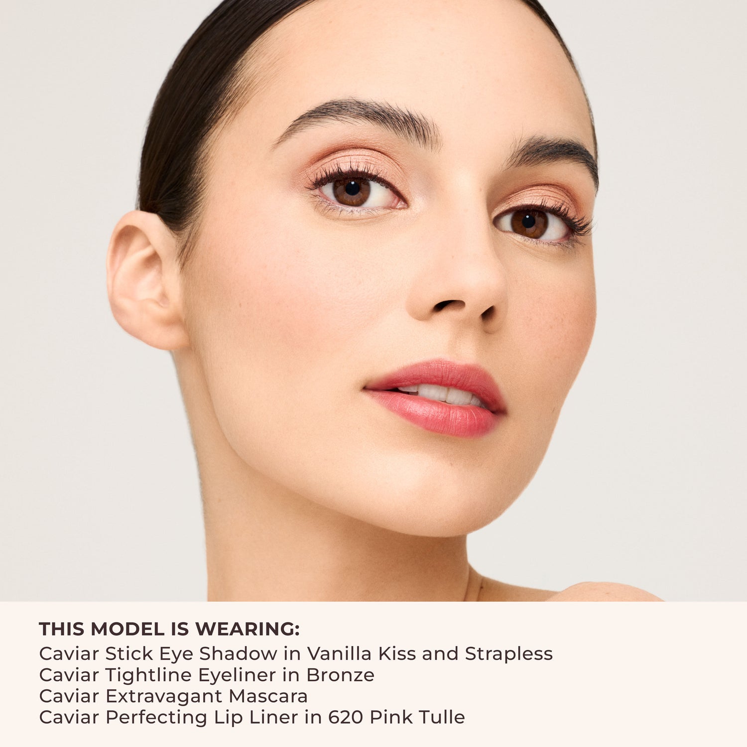 Model image of Laura Mercier Caviar Stick Eyeshadow variant: Strapless