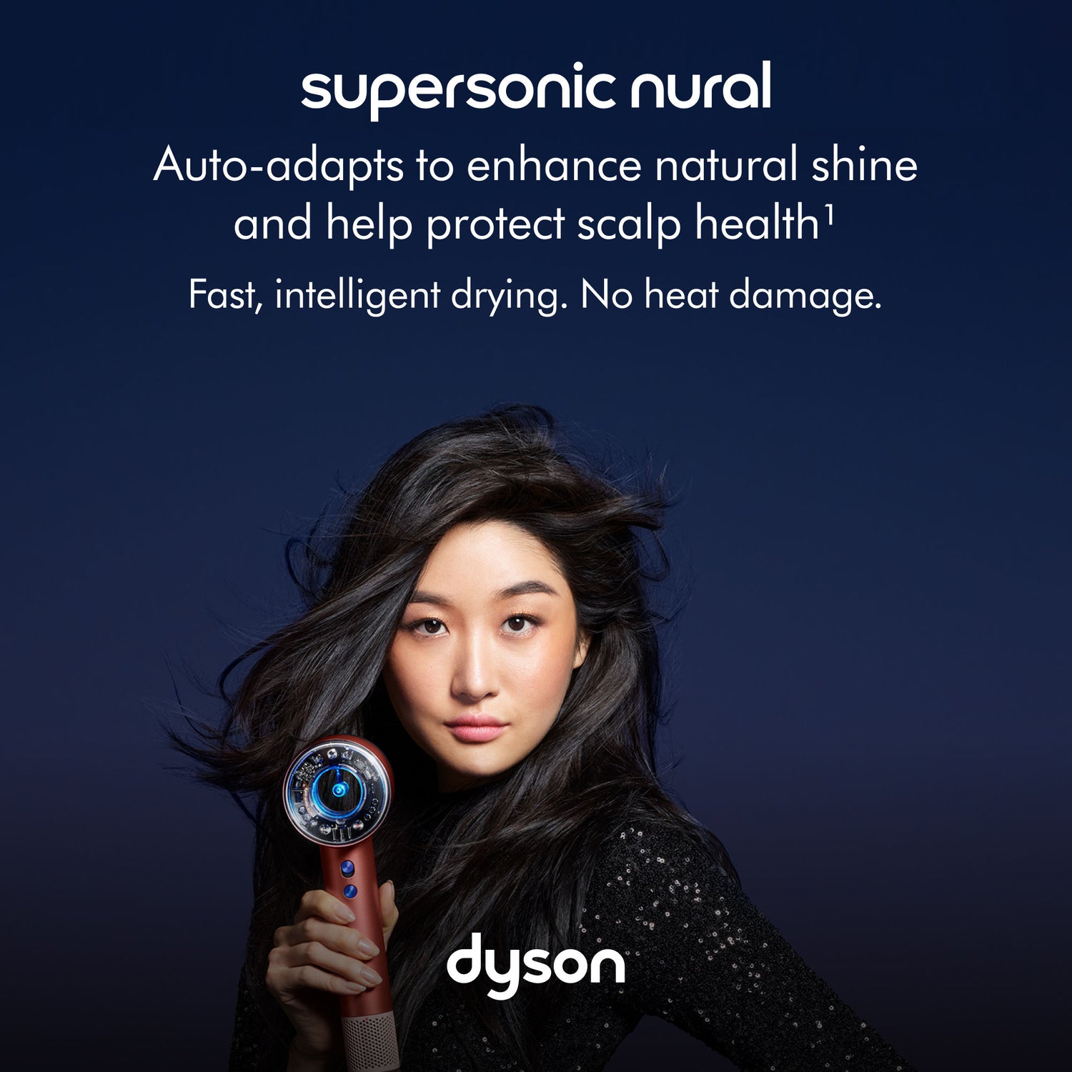 Lifestyle image of Dyson Supersonic Nural Hair Dryer variant: Strawberry Bronze and Blush Pink (Special Edition)