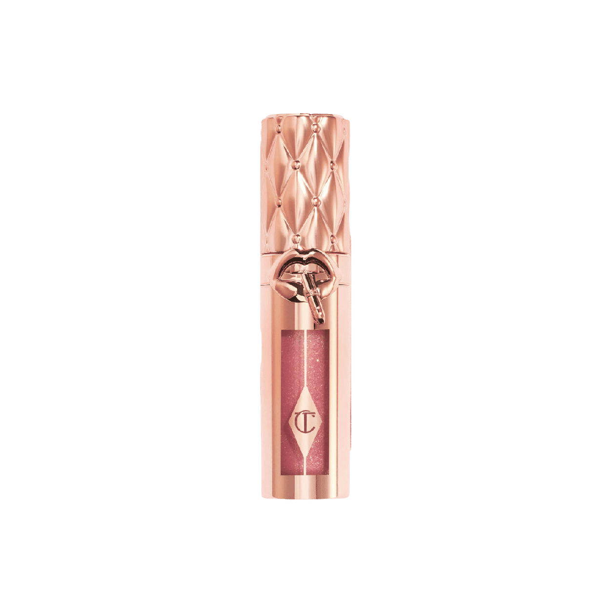 Image of an open Charlotte Tilbury Pillow Talk Big Lip Plumpgasm variant: Strawberry Chocolate (Limited Edition)