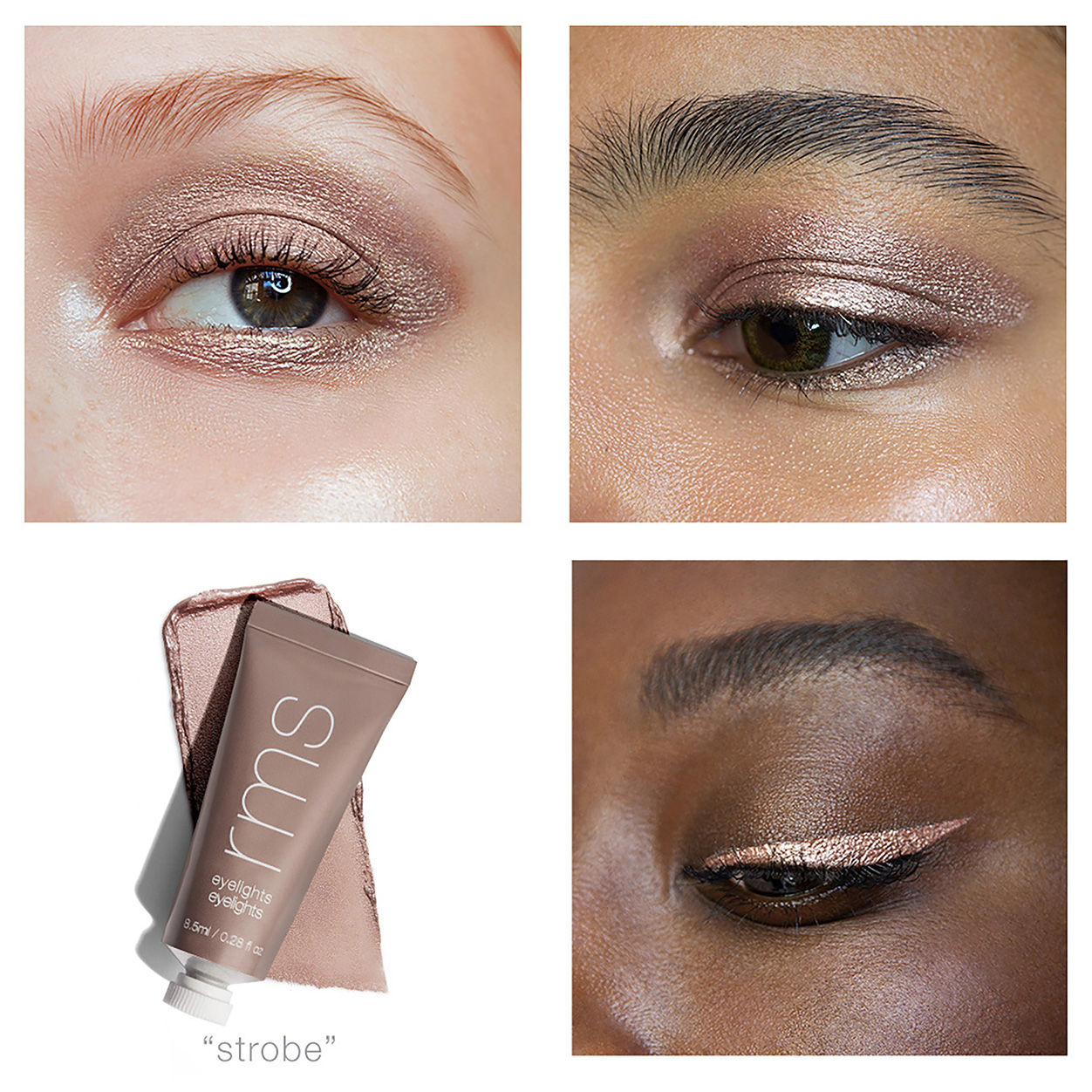 Model image of RMS Beauty Eyelights Cream Eyeshadow variant: Strobe