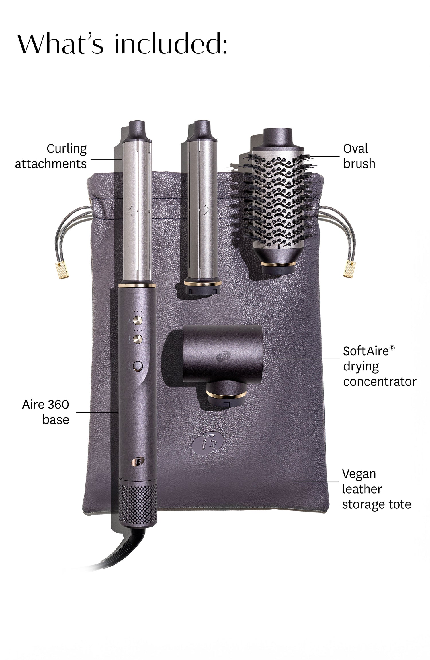Top-view image of T3 Aire 360 Ceramic Air Styler Blowout Kit variant: Sugar Plum (Limited Edition)