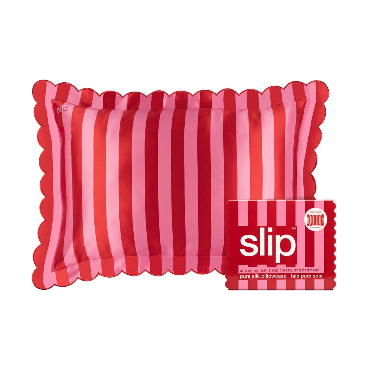 Slip Pure Silk Queen Pillowcase with Scalloped Edge variant: Sunshade (Limited Edition) main image