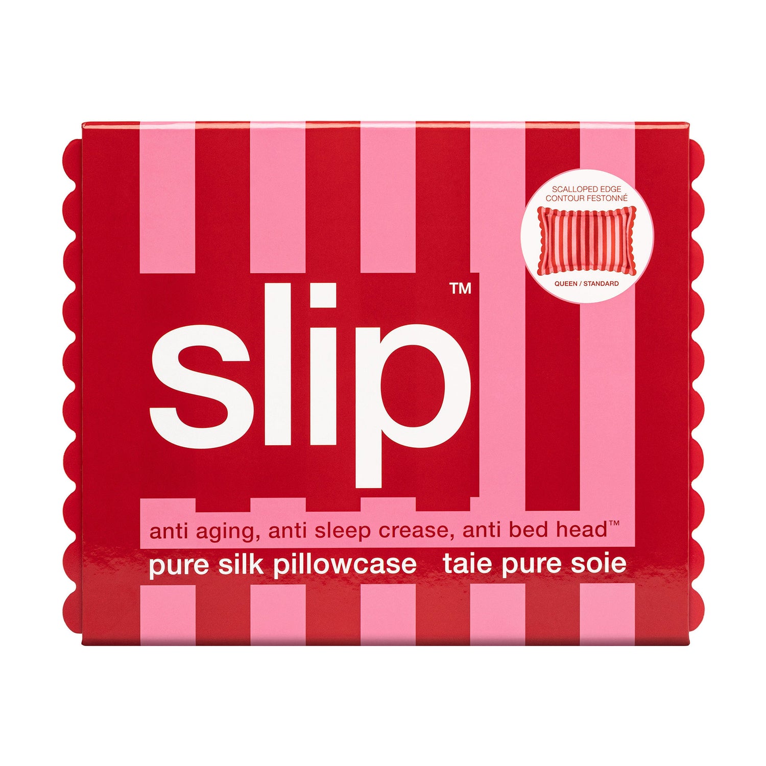 Image of the Slip Pure Silk Queen Pillowcase with Scalloped Edge variant: Sunshade (Limited Edition) box