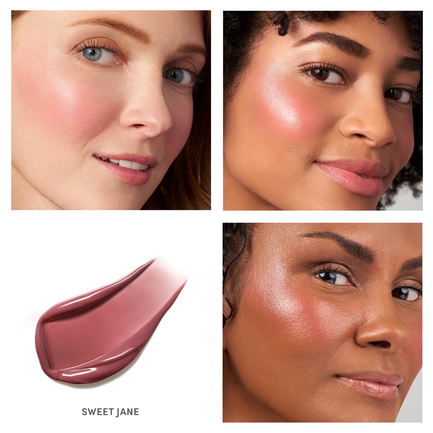 Model image of Jane Iredale ColorLuxe Liquid Blush variant: Sweet Jane