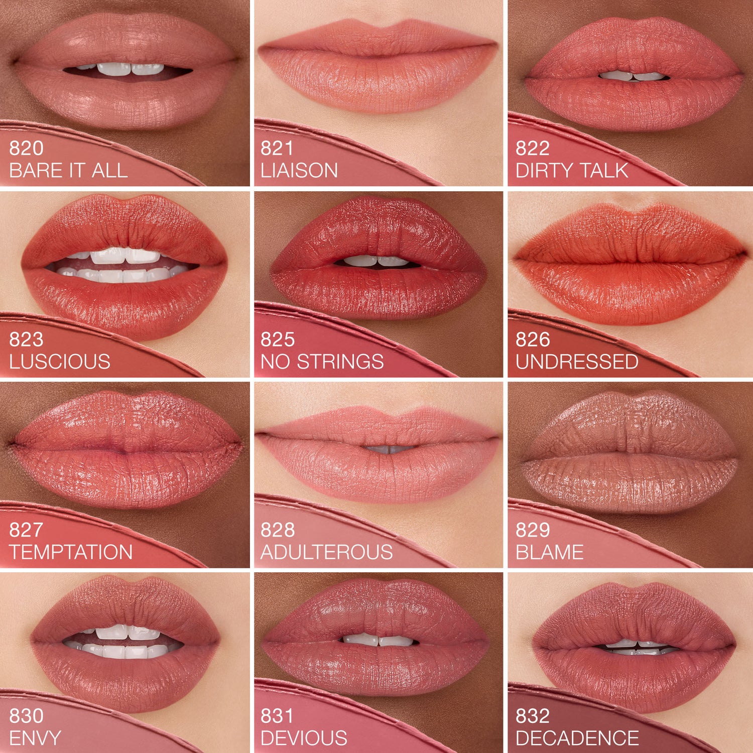 Model image of Nars Explicit Lipstick variant: Temptation 827 (peach pink)