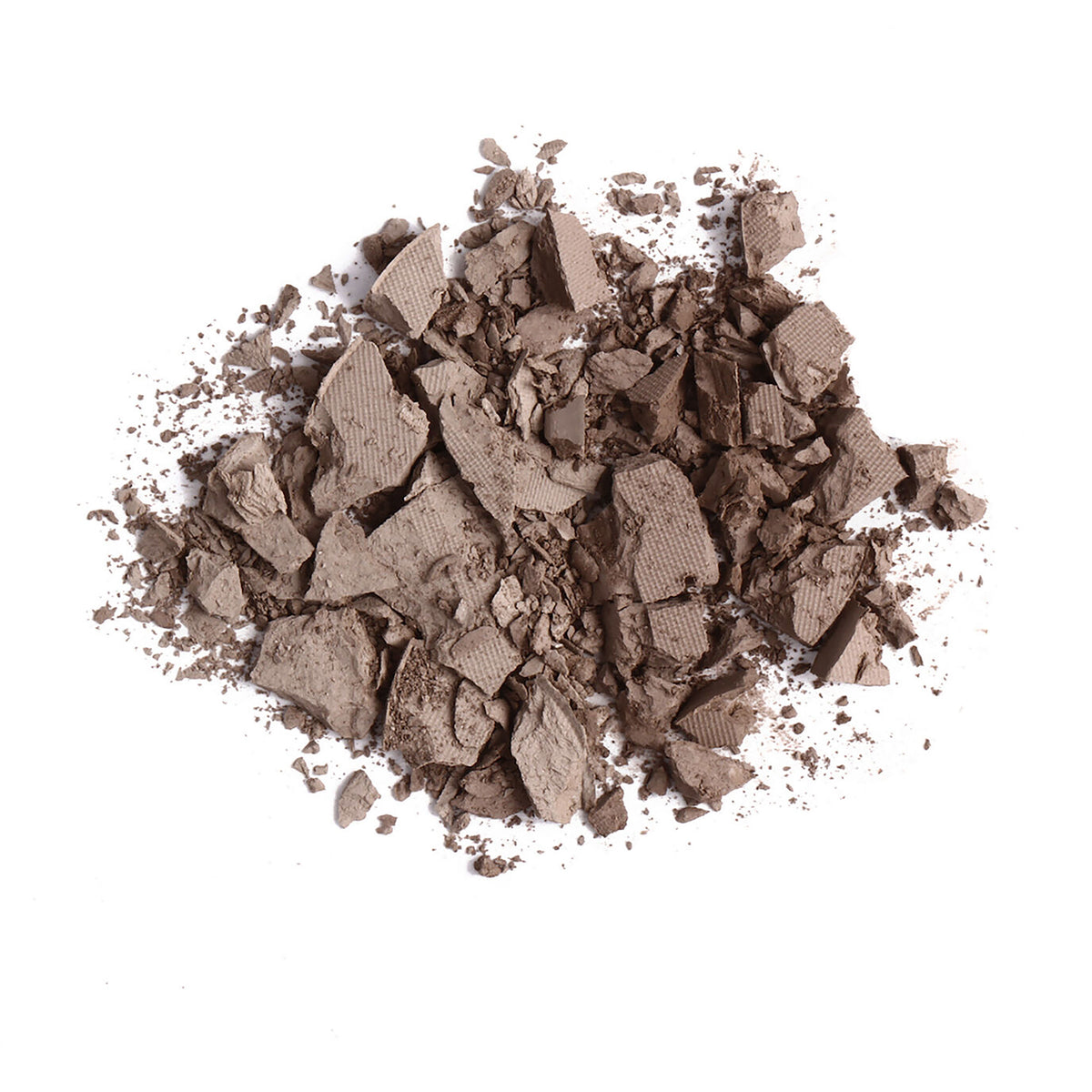 A pile of crushed, cool-toned brown Anastasia Beverly Hills Brow Powder Duo used for an ombré effect.