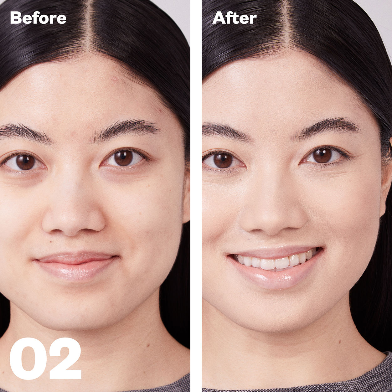 Before and after results of using variant: Tone 2 W