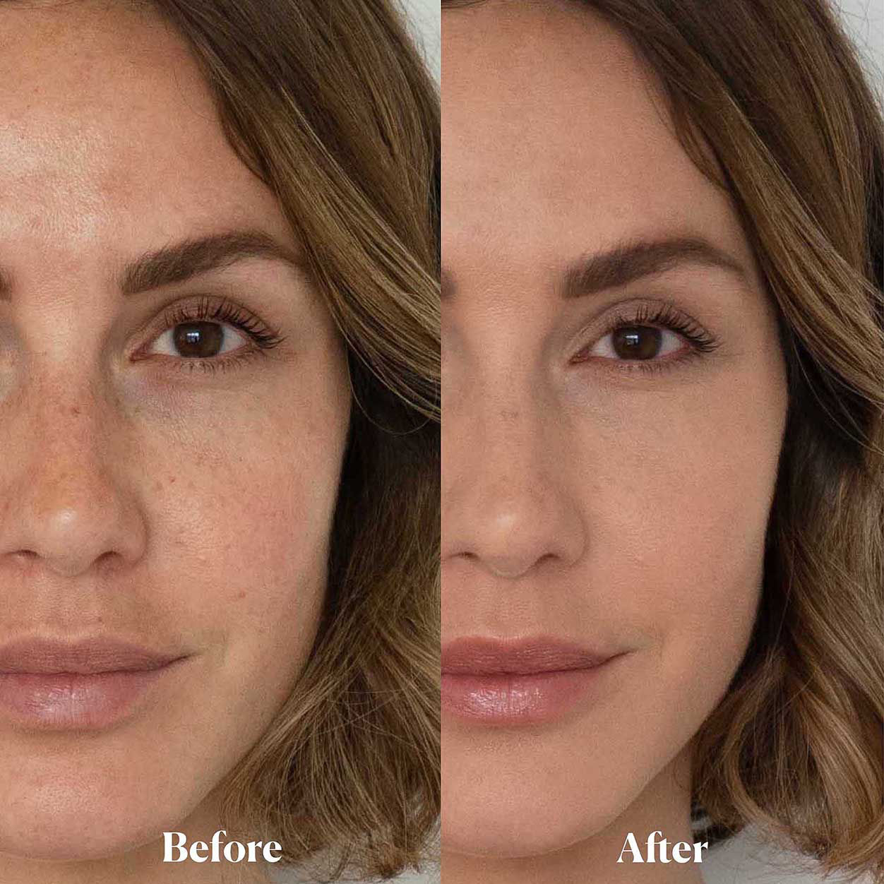 Before and after results of using variant: Translucent