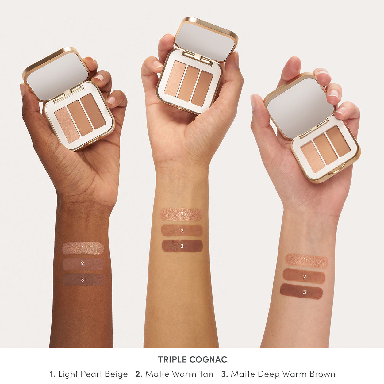 Swatch image of Jane Iredale PurePressed Eye Shadow Triple variant: Triple Cognac