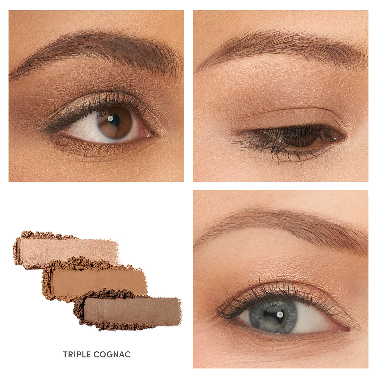 Model image of Jane Iredale PurePressed Eye Shadow Triple variant: Triple Cognac