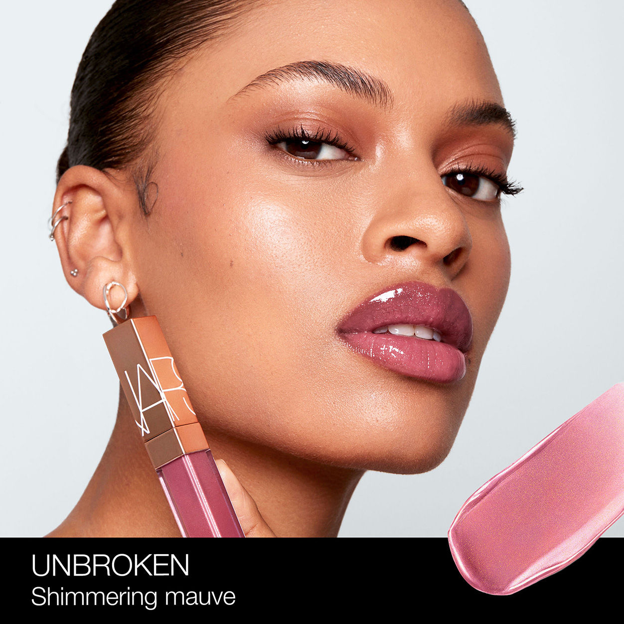 Model image of Nars Afterglow Lip Shine variant: Unbroken