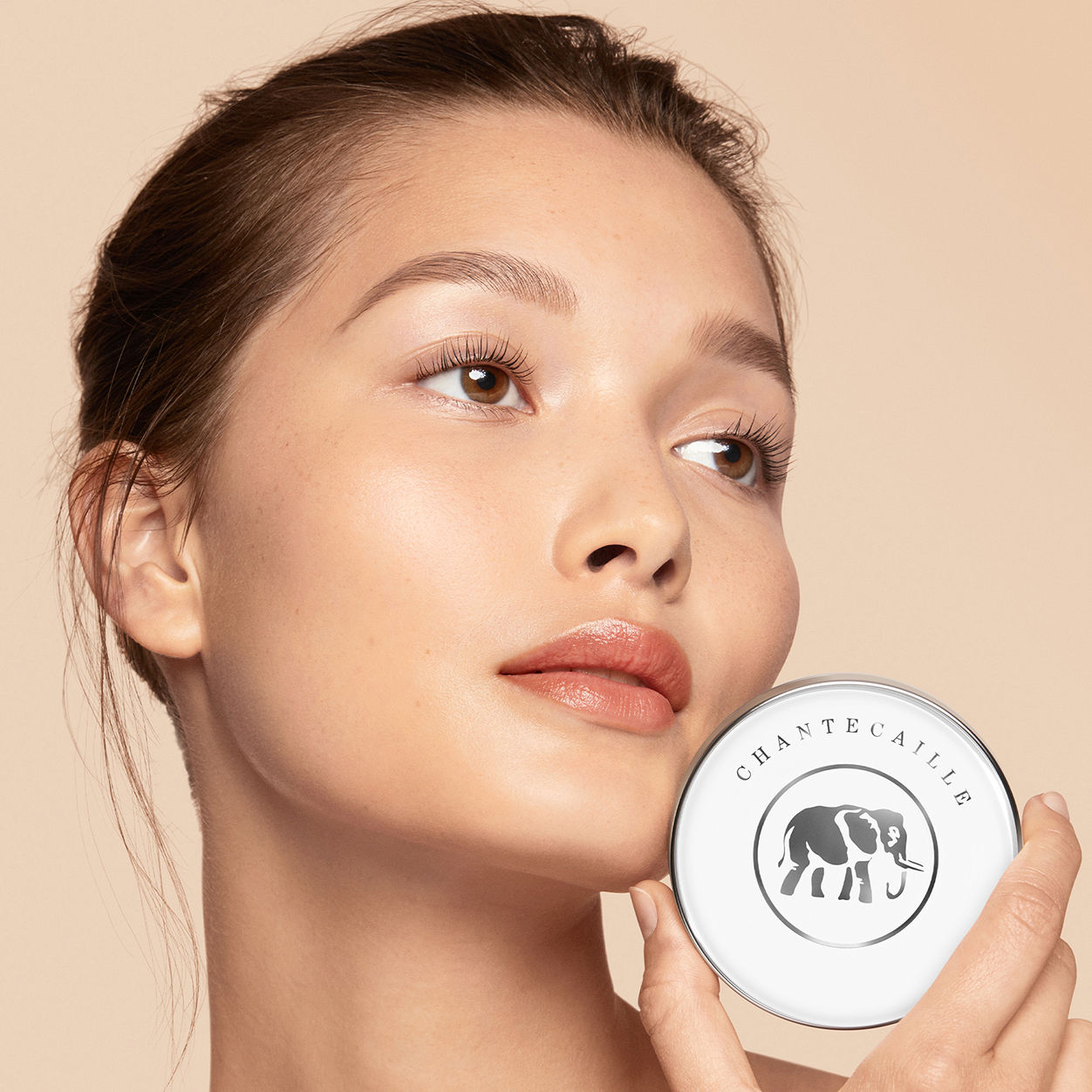 Model image of Chantecaille Future Skin Cushion Skincare Foundation variant: Vanilla