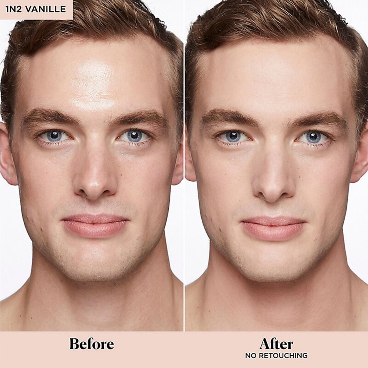 Before and after results of using Laura Mercier Tinted Moisturizer Oil Free Broad Spectrum SPF 20 variant: Vanille