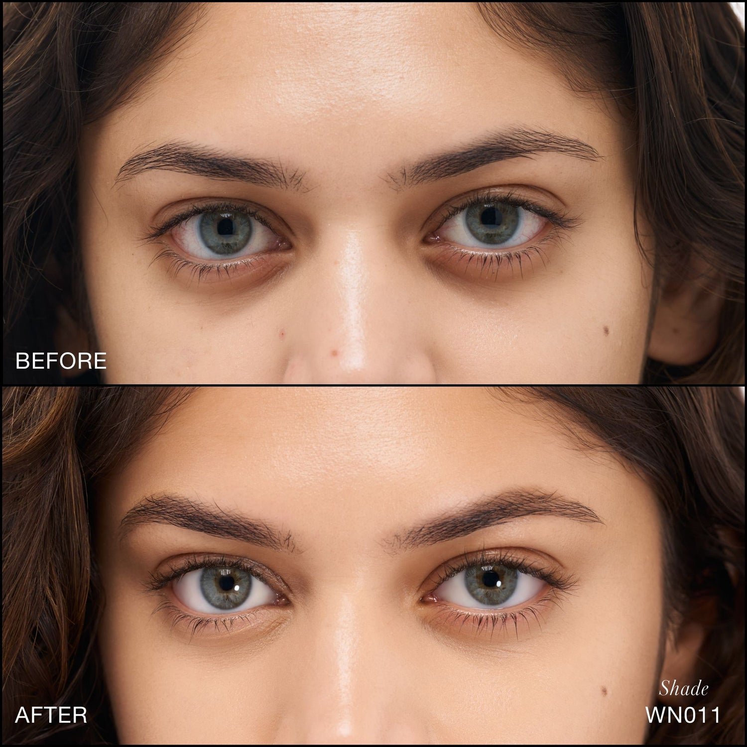 Before and after results of using RMS Beauty Revitalize Hydra Concealer variant: WN011