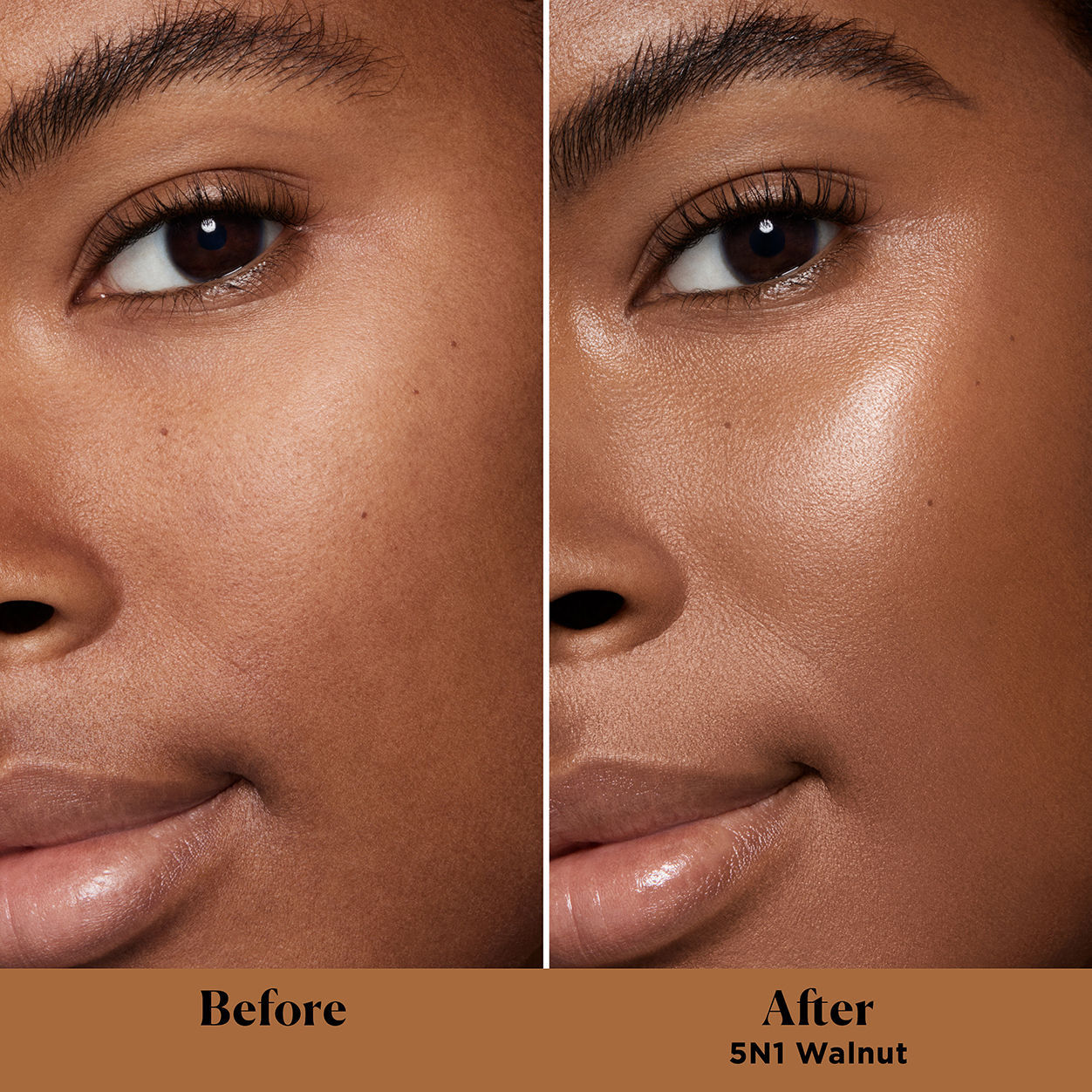 Before and after results of using Laura Mercier Tinted Moisturizer Light Revealer Natural Skin Illuminator Broad Spectrum SPF 25 variant: Walnut