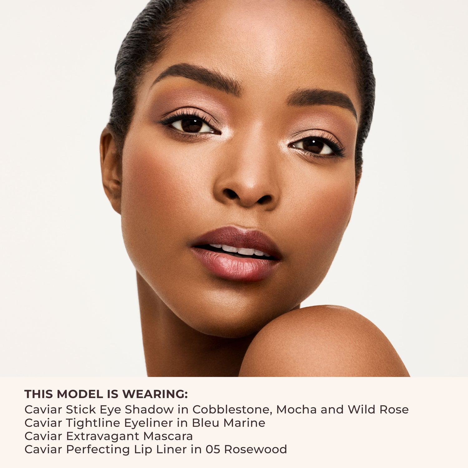 Model image of Laura Mercier Caviar Stick Eyeshadow variant: Wild Rose