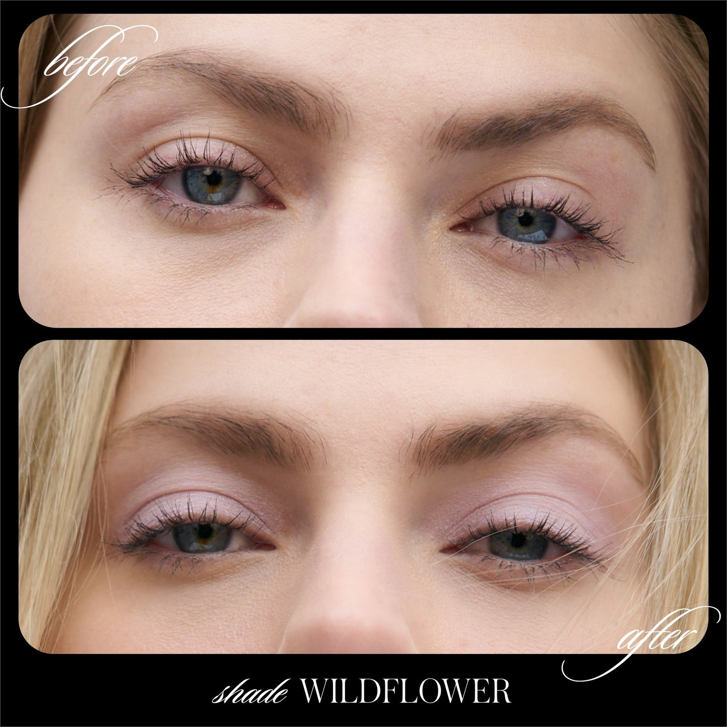 Before and after results of using RMS Beauty Wildflower variant: Wildflower