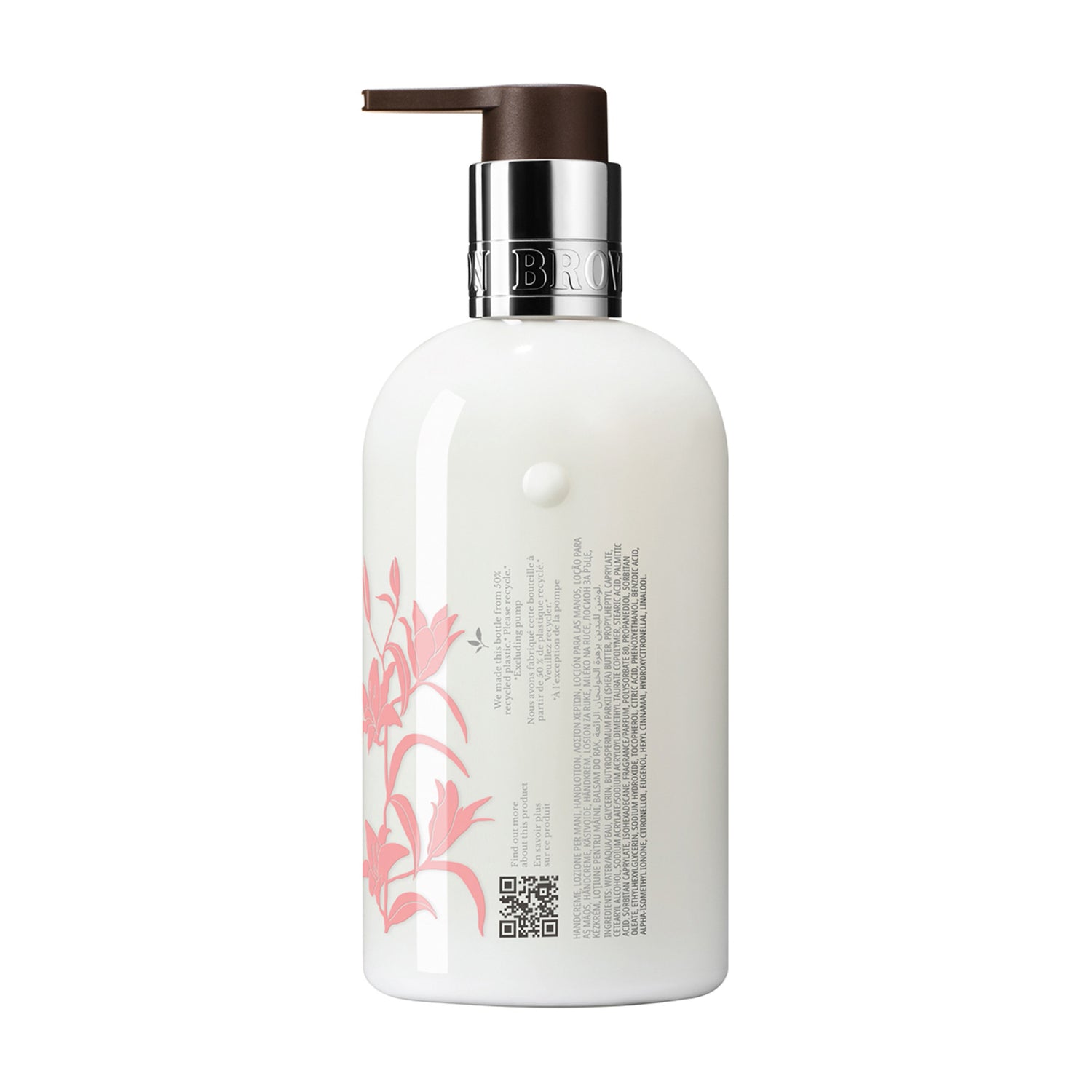 Molton Brown Heavenly Gingerlily Hand Lotion (Limited Edition) back packaging image.
