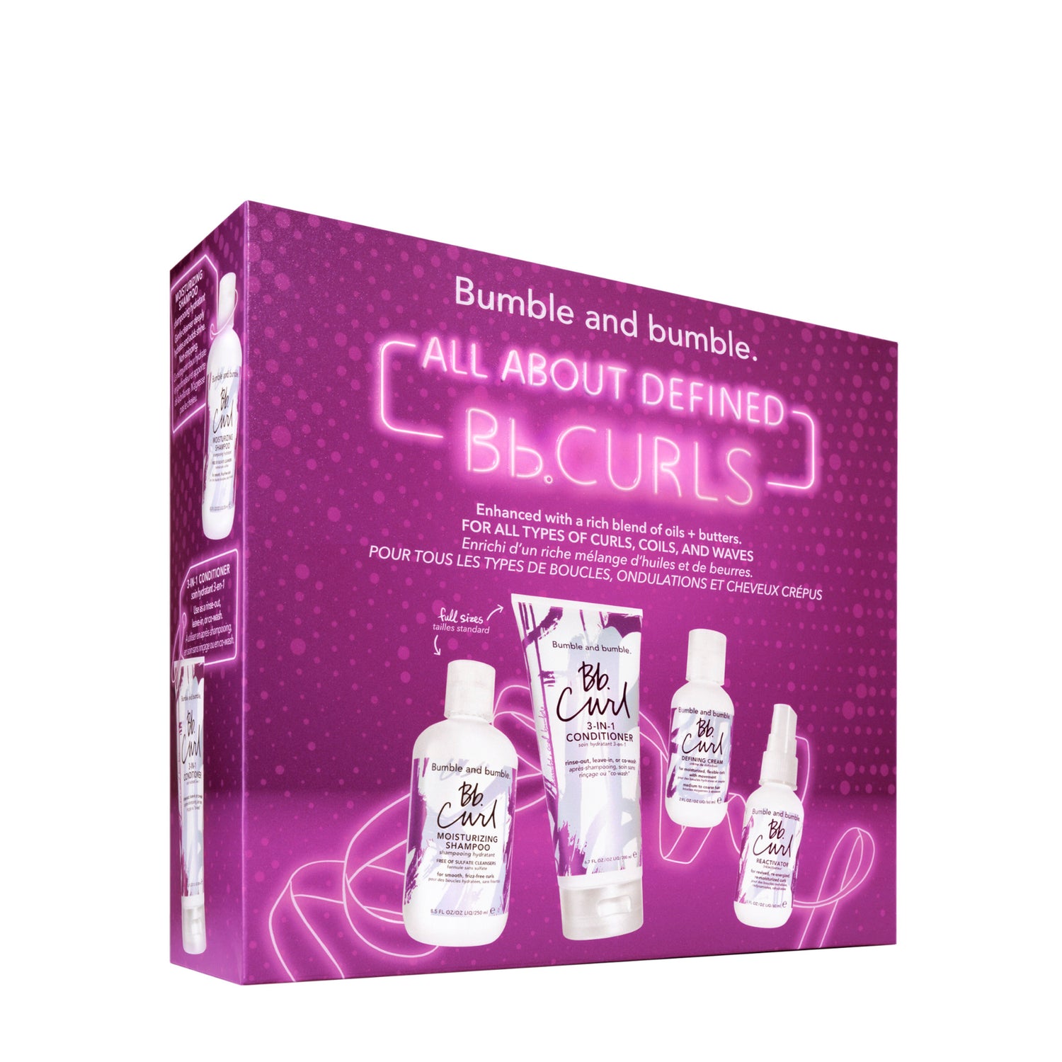 Limited edition Bumble and Bumble All About Defined Bb. Curls box image.