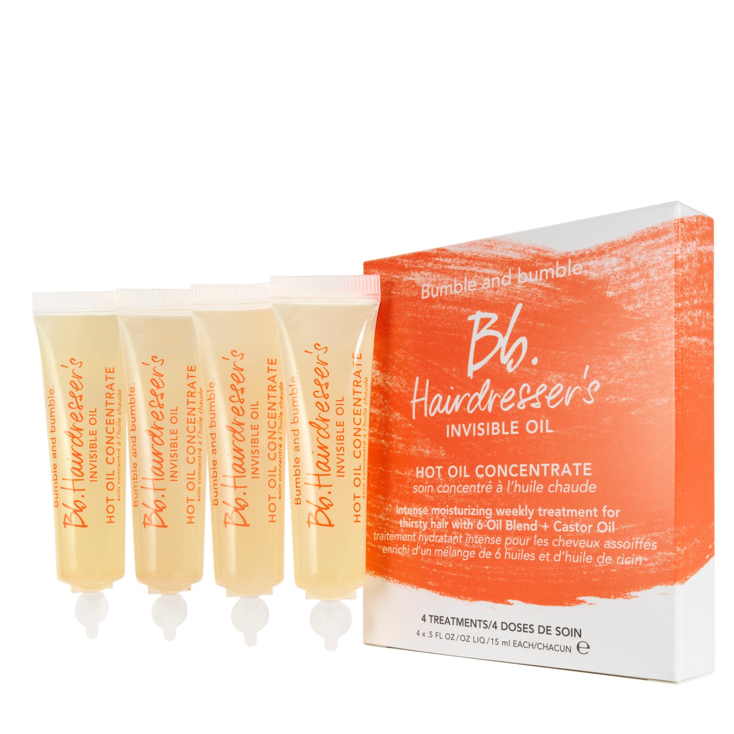 Bumble and Bumble Hairdresser's Invisible Oil Hot Oil Concentrate box image.