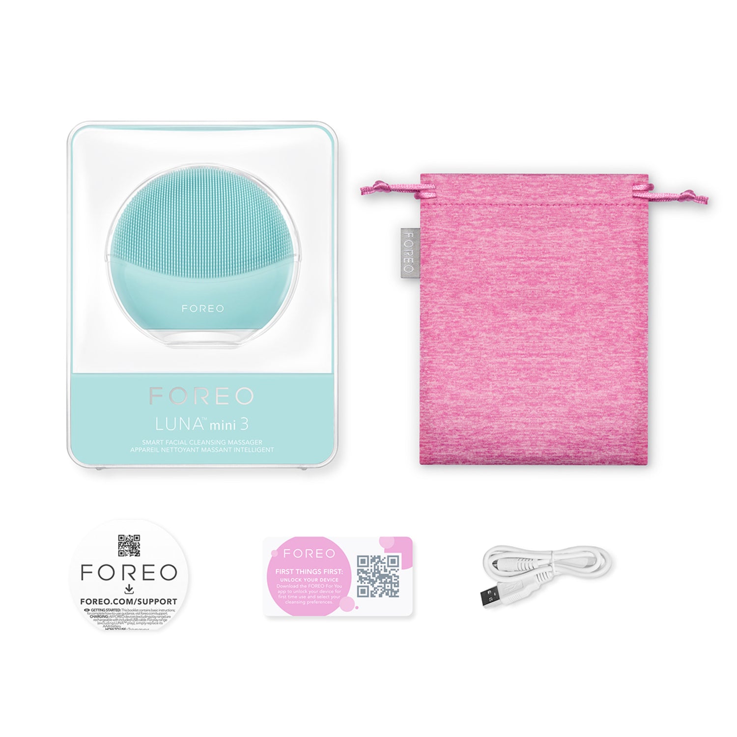 Foreo Luna Mini 3 Mint lifestyle image .