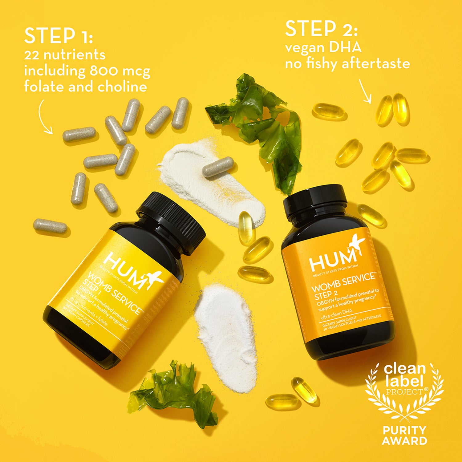 Hum Womb Service Step 1 and Step 2 Dietary Supplements infographics image 2 .