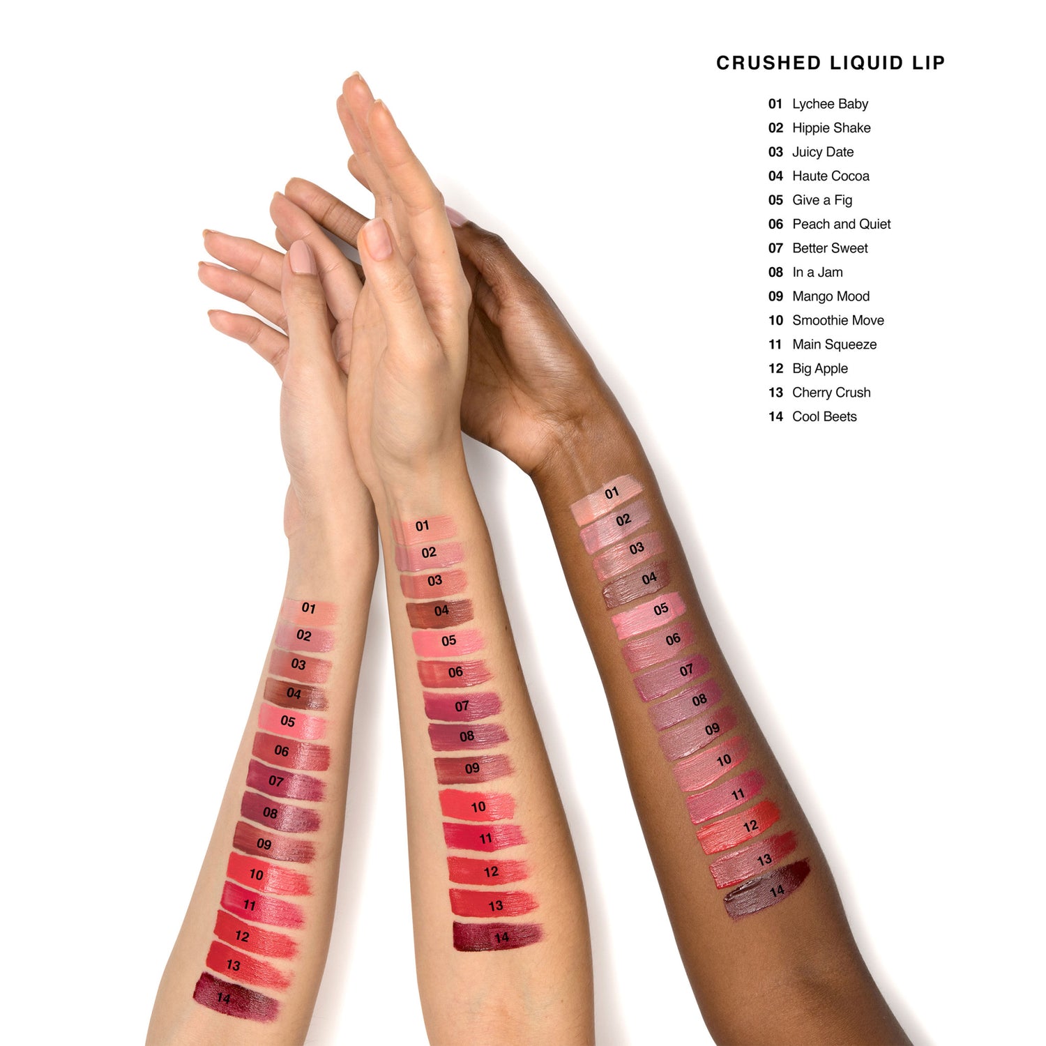 Bobbi Brown Crushed Liquid Lip group swatch image . This product is in the color nude