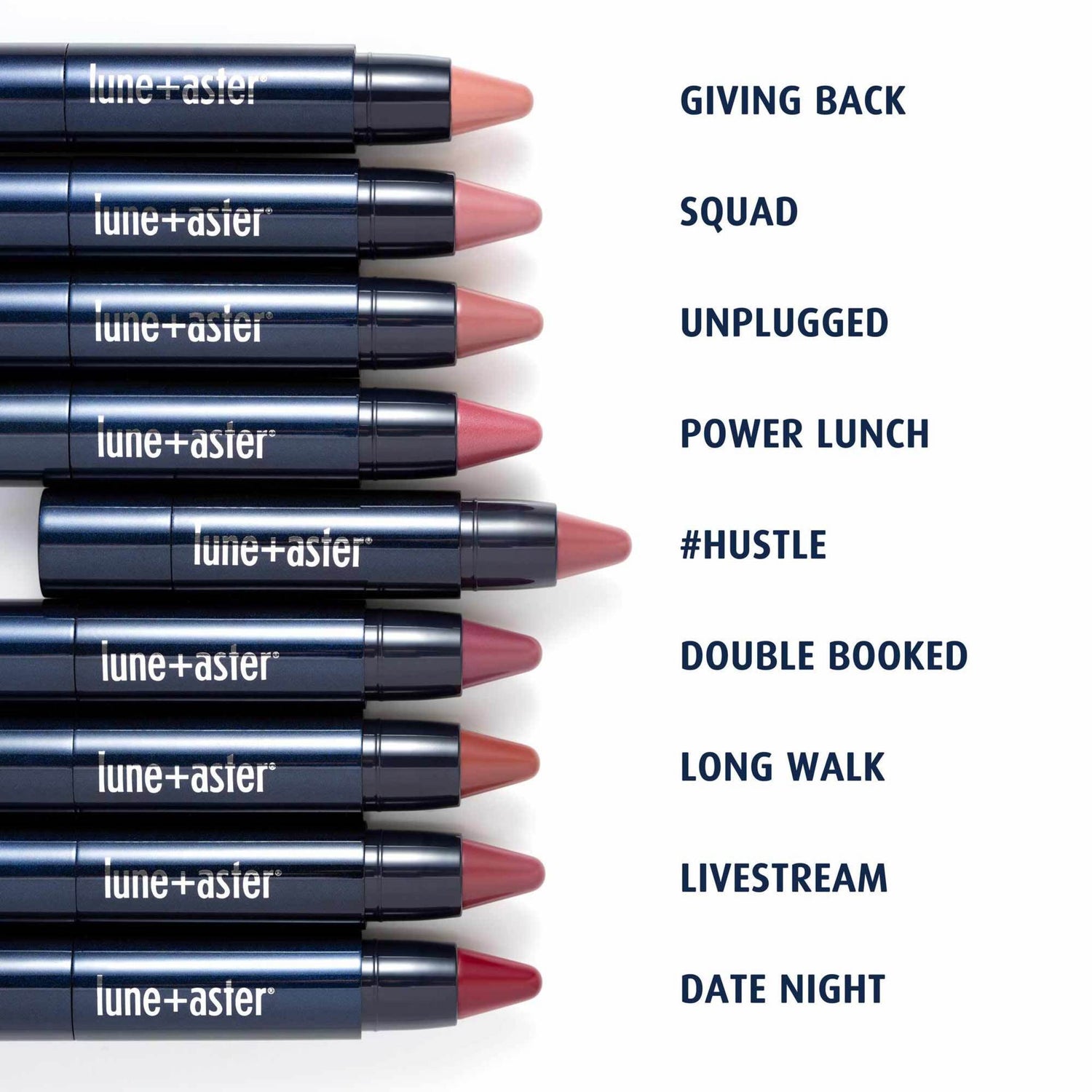 Lune+Aster PowerLips QuickStick group swatch image . This product is in the color red