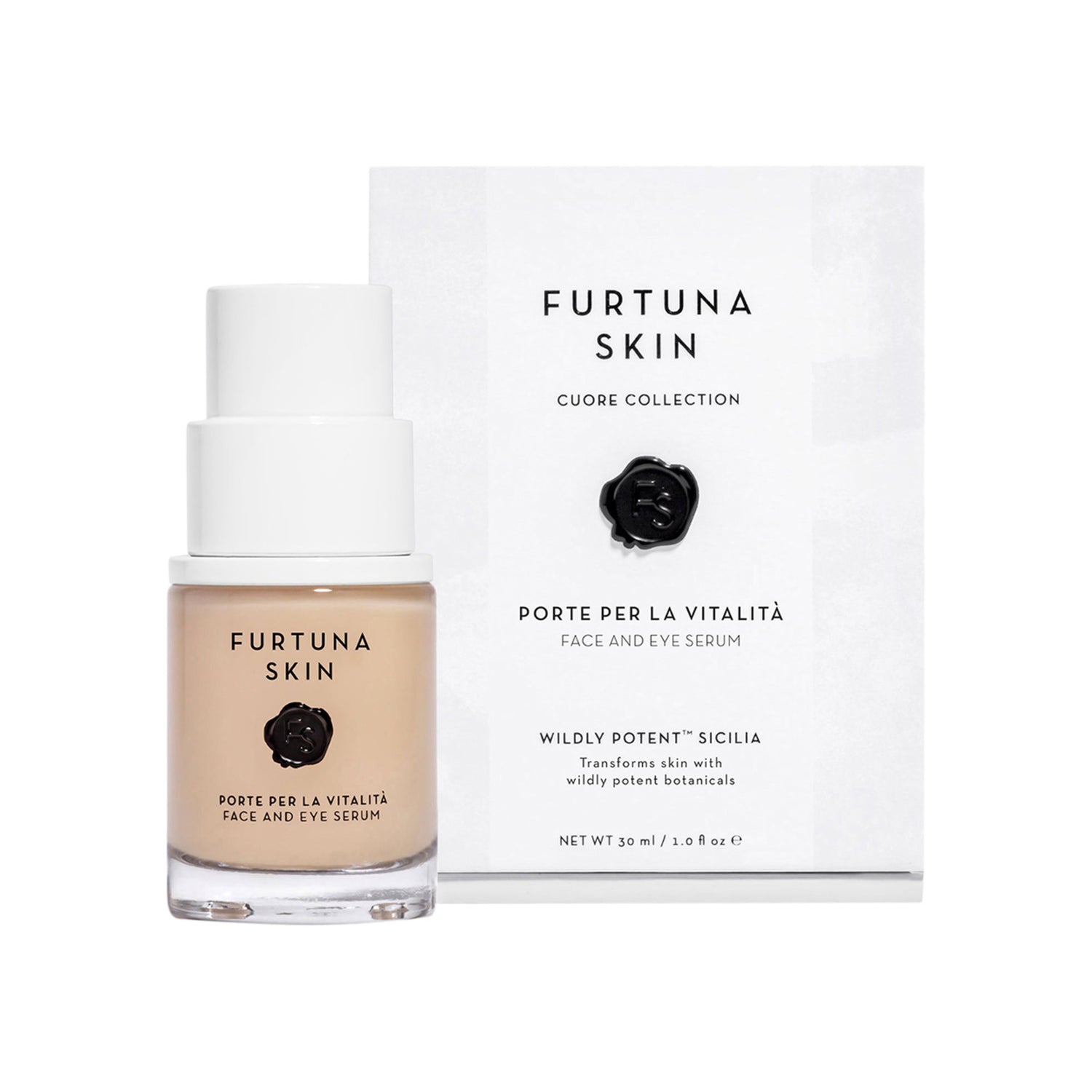 Furtuna Skin Porte Per La Vitalita Face and Eye Serum Size variant: 1 fl oz | 30 ml box image.