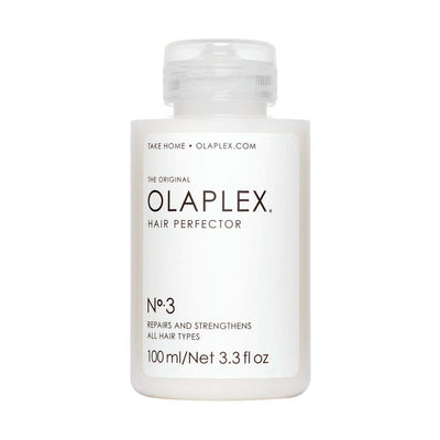 Bottle of Olaplex hair perfector
