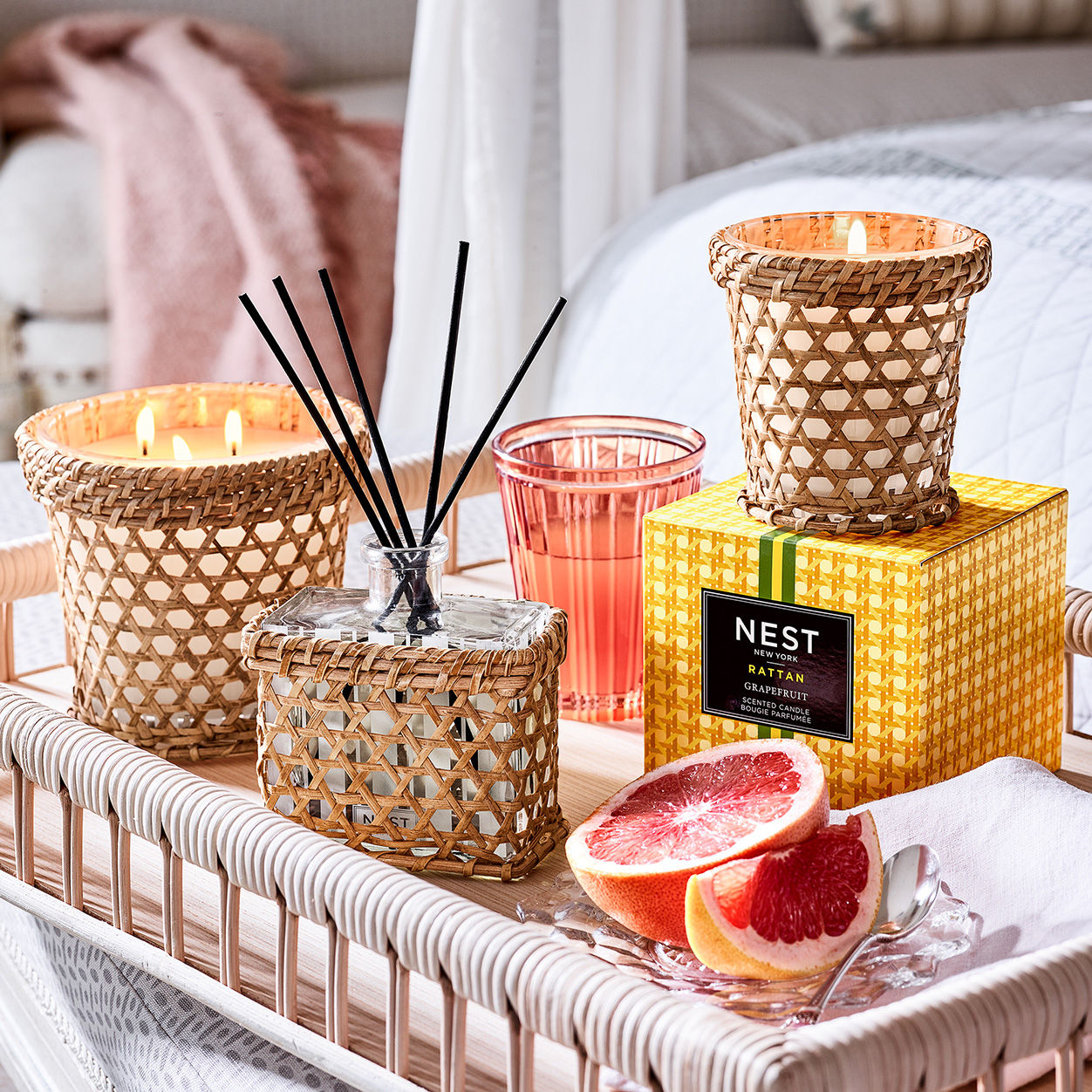 Nest New York Rattan Grapefruit Candle
