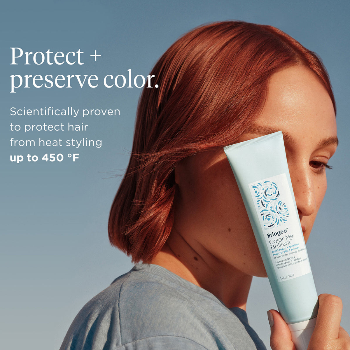 Briogeo Color Me Brilliant Mushroom and Bamboo Hair Color and Heat Protectant Primer .