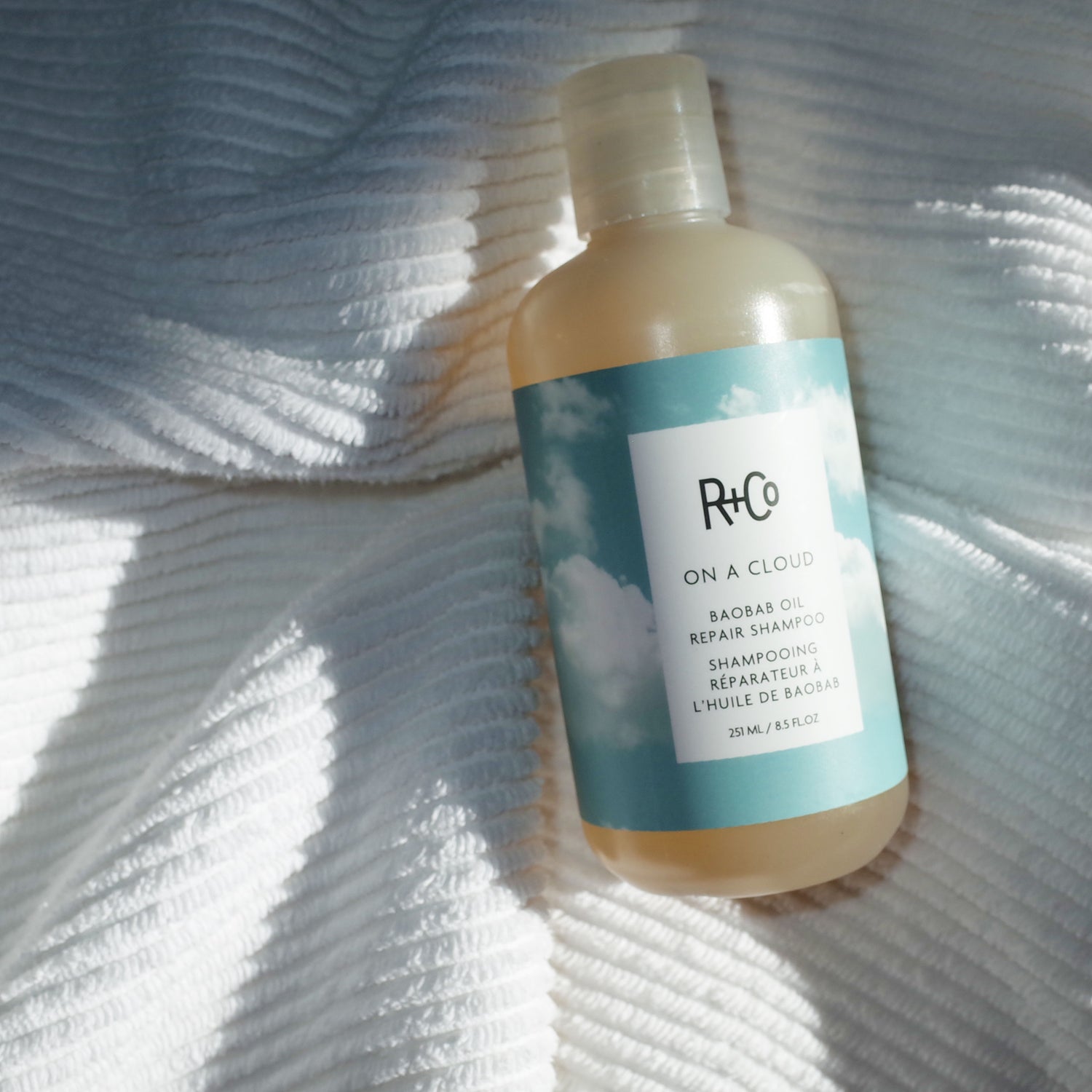 R+Co On A Cloud Baobab Oil Repair Shampoo