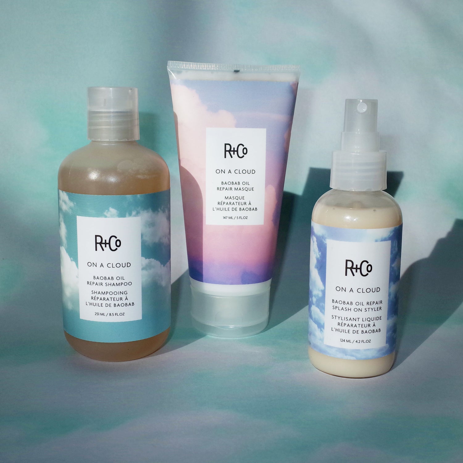 R+Co On A Cloud Baobab Oil Repair Shampoo